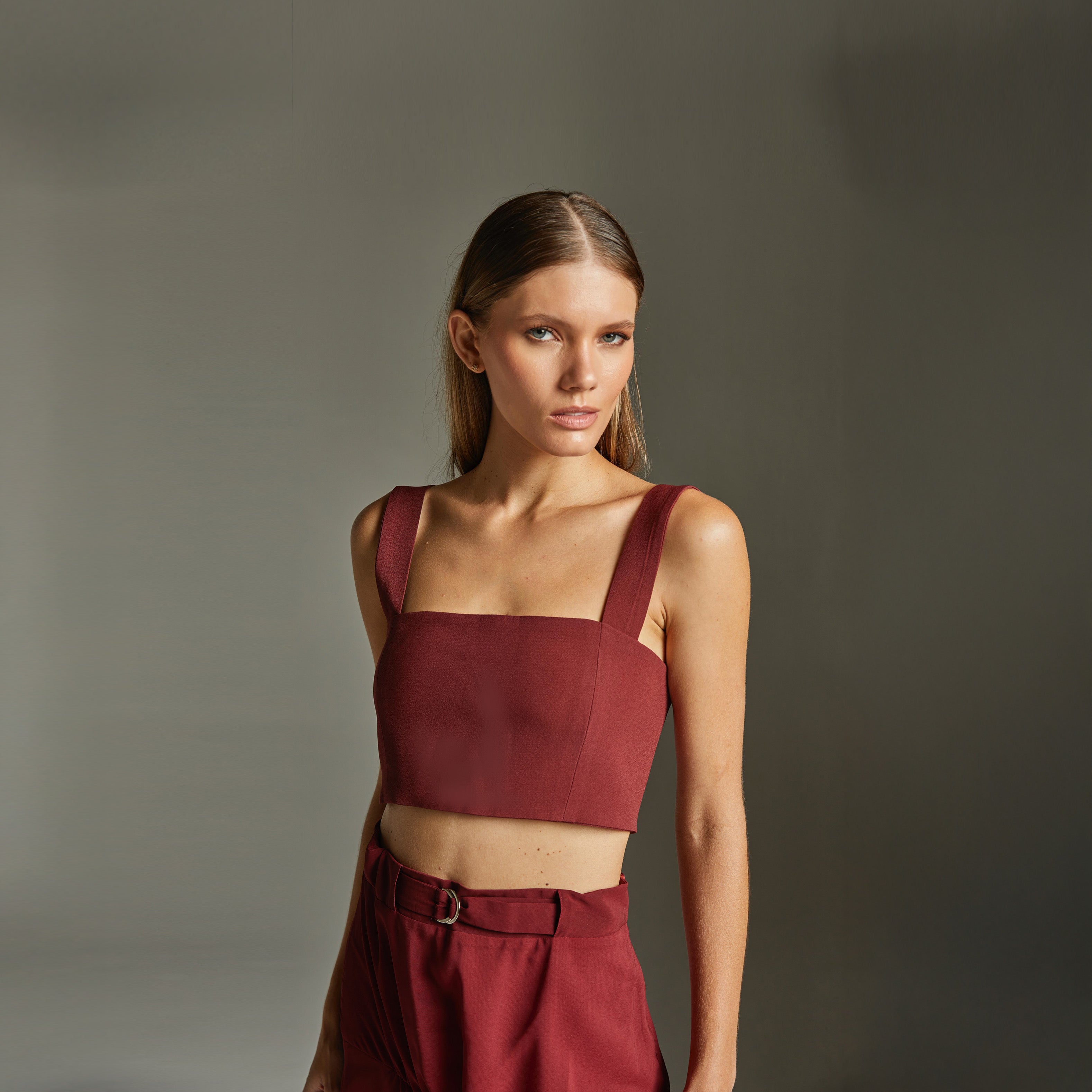 Cropped Coralina - Bordo