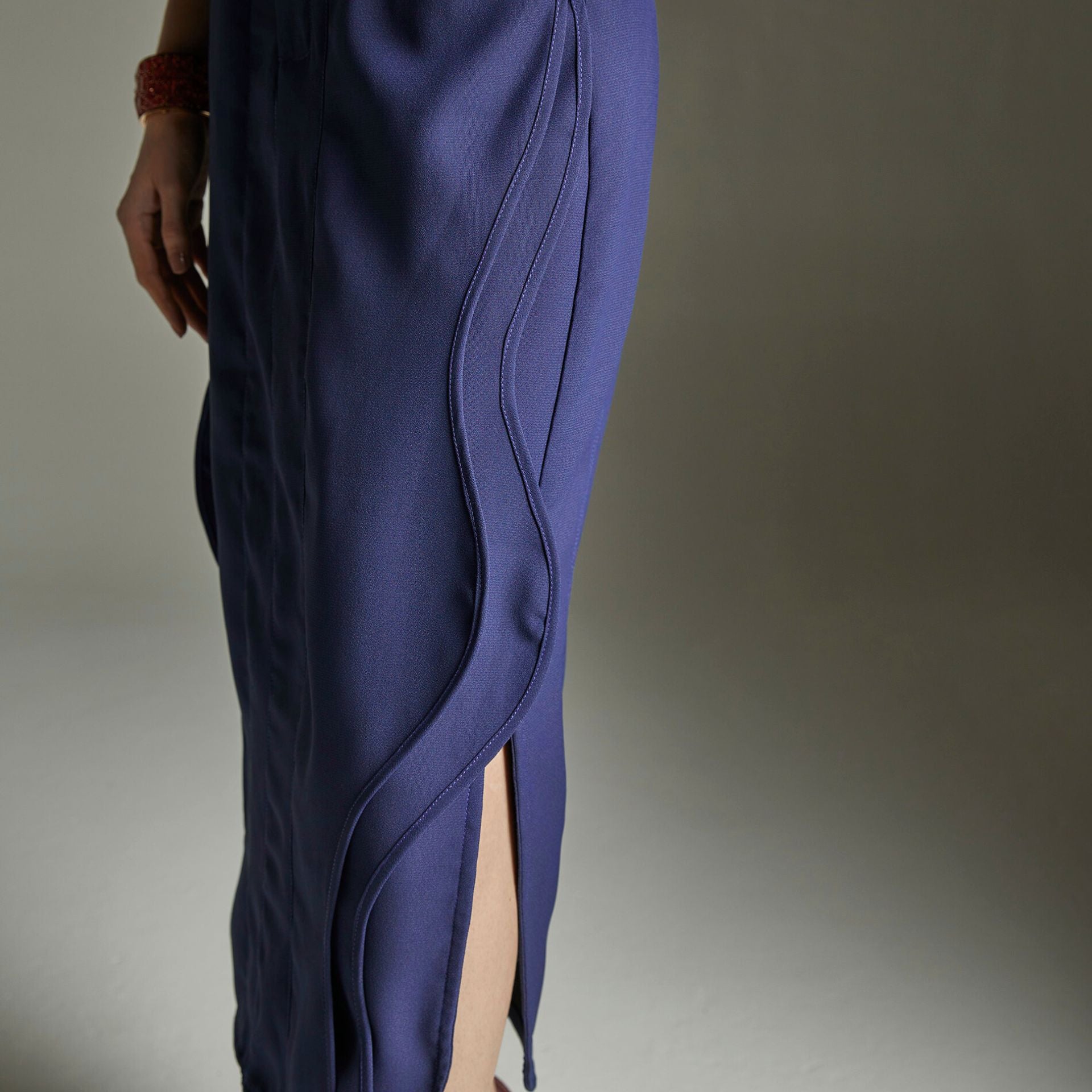 Saia Midi Valiny - Marinho