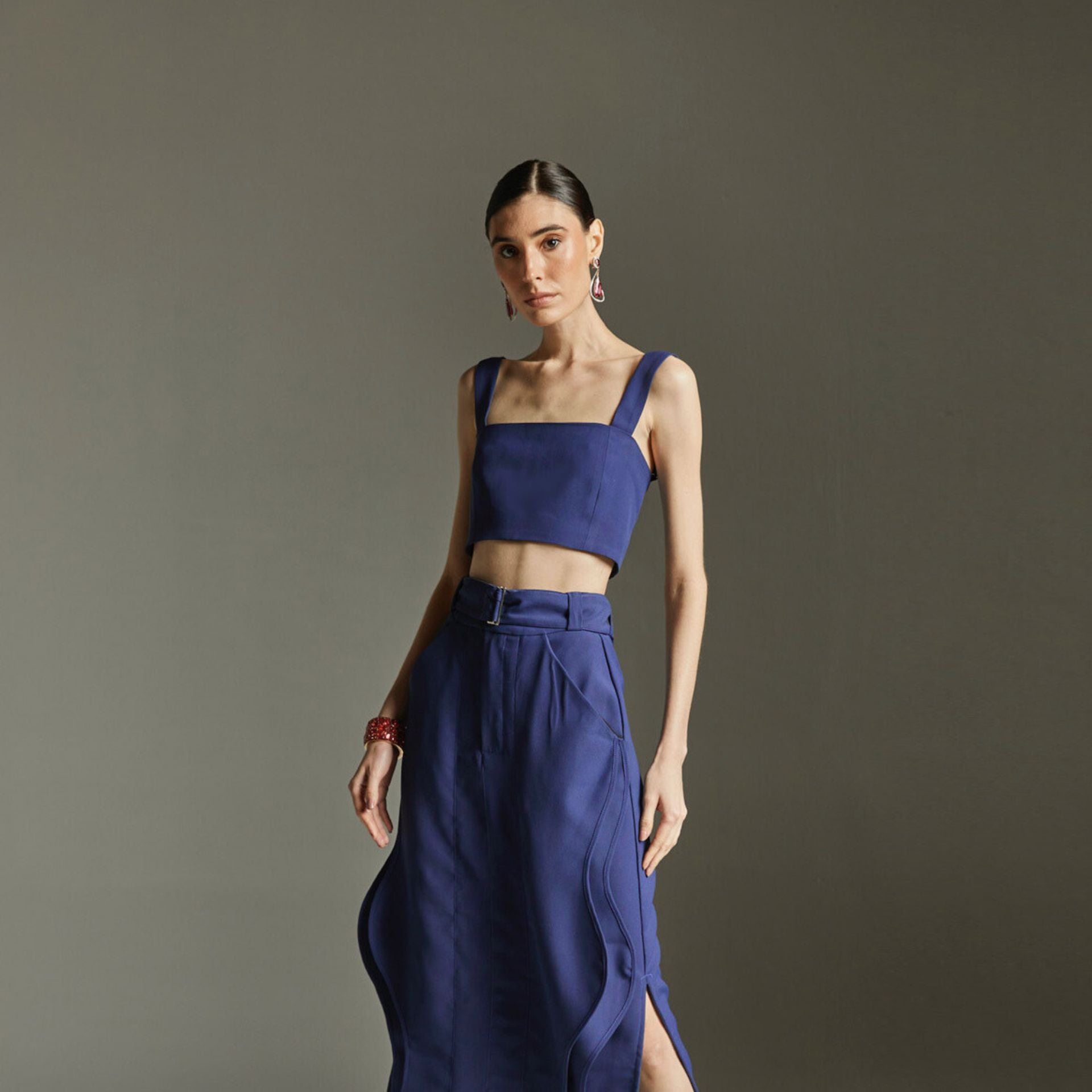 Cropped Coralina - Marinho