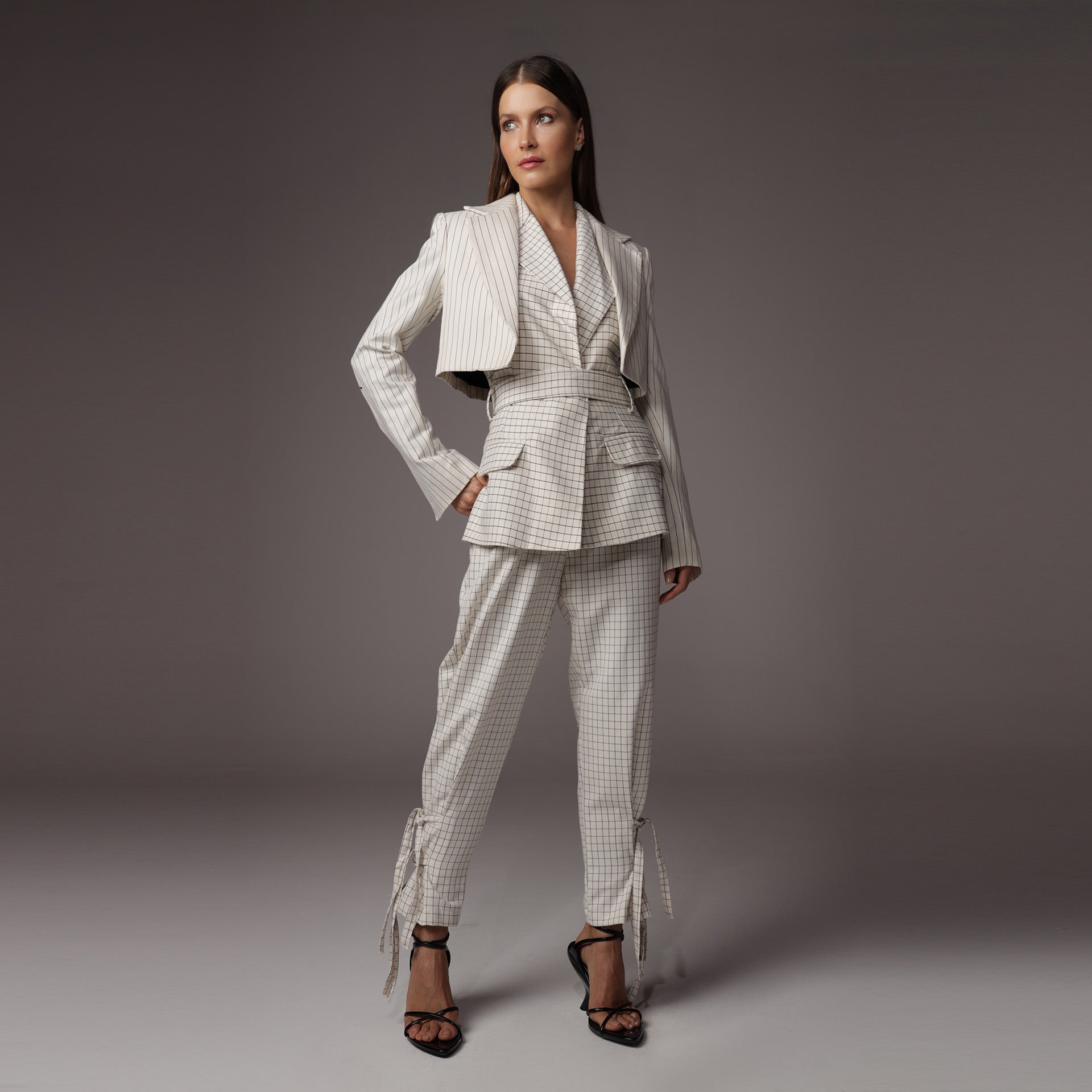 Blazer Peggy - Bege Listras