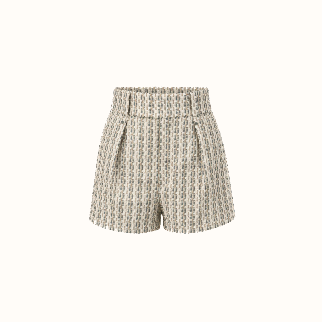 Shorts Hibisco - Tweed Verde
