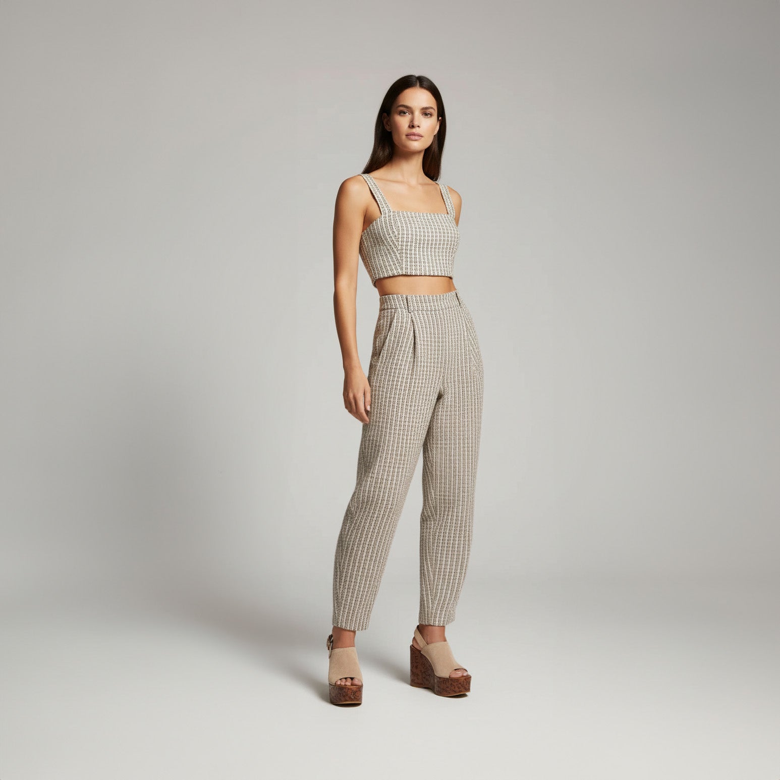 Cropped Coralina - Tweed Verde