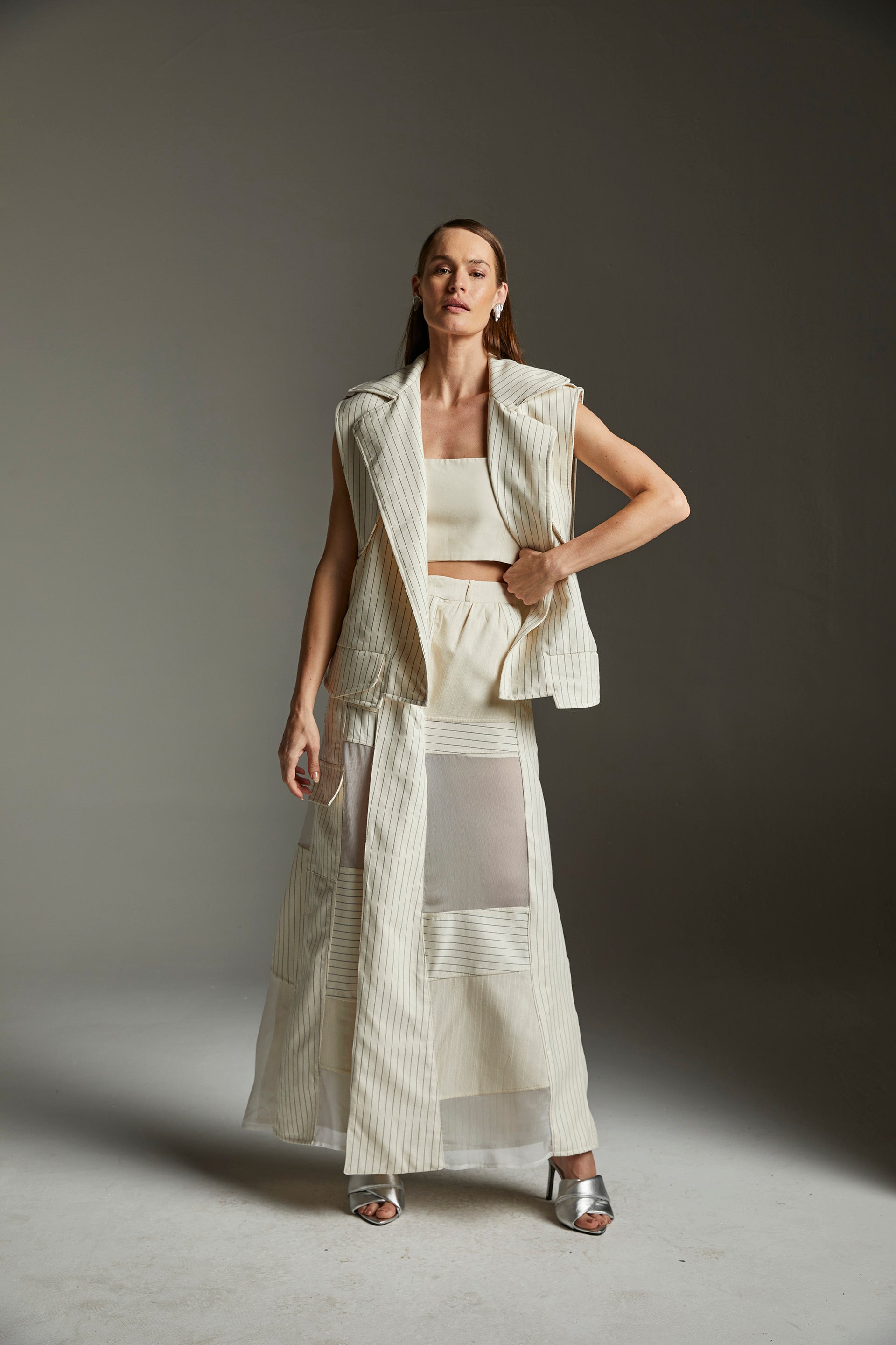 Saia Midi Hambar - Marfim