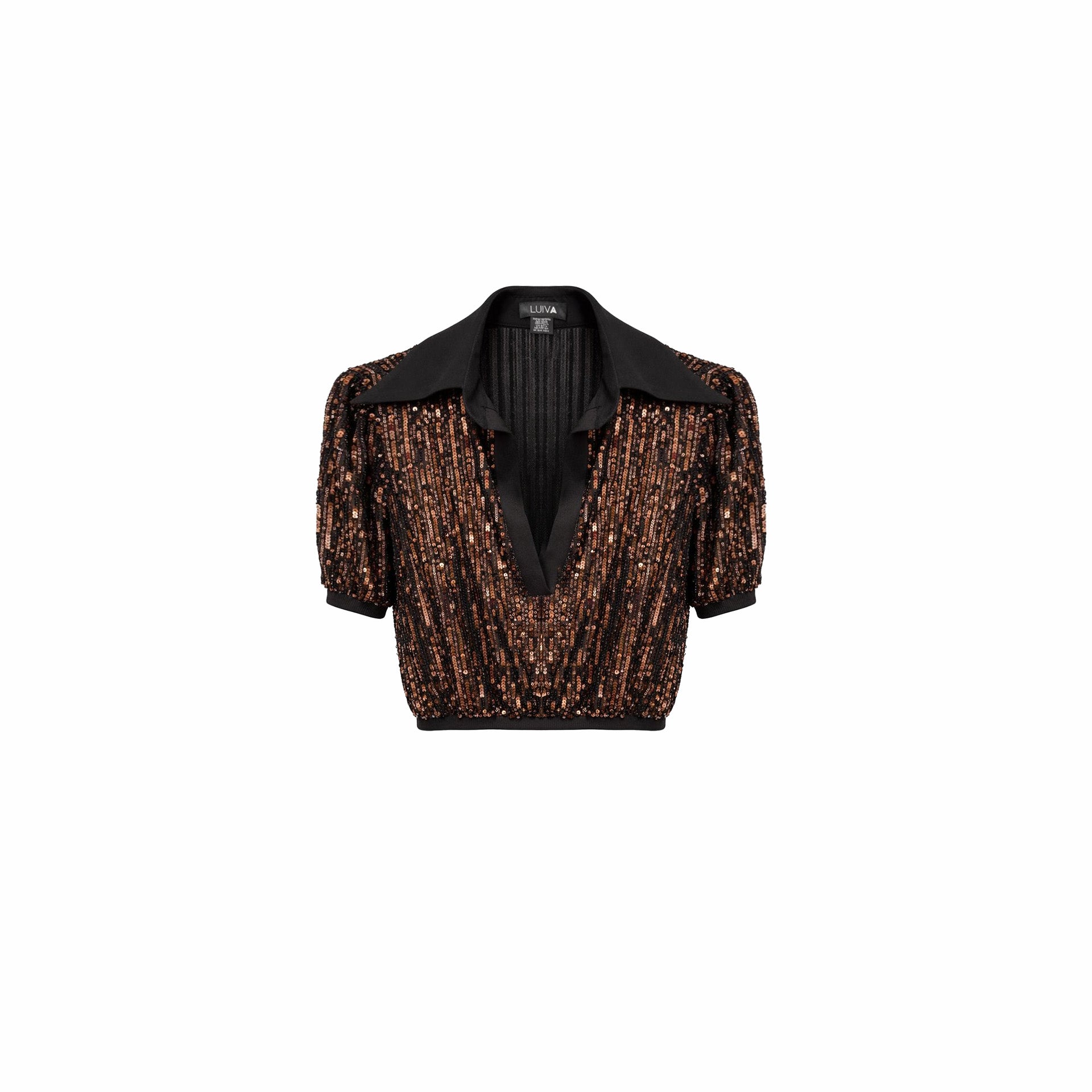 Blusa Beton - Marrom Paetê
