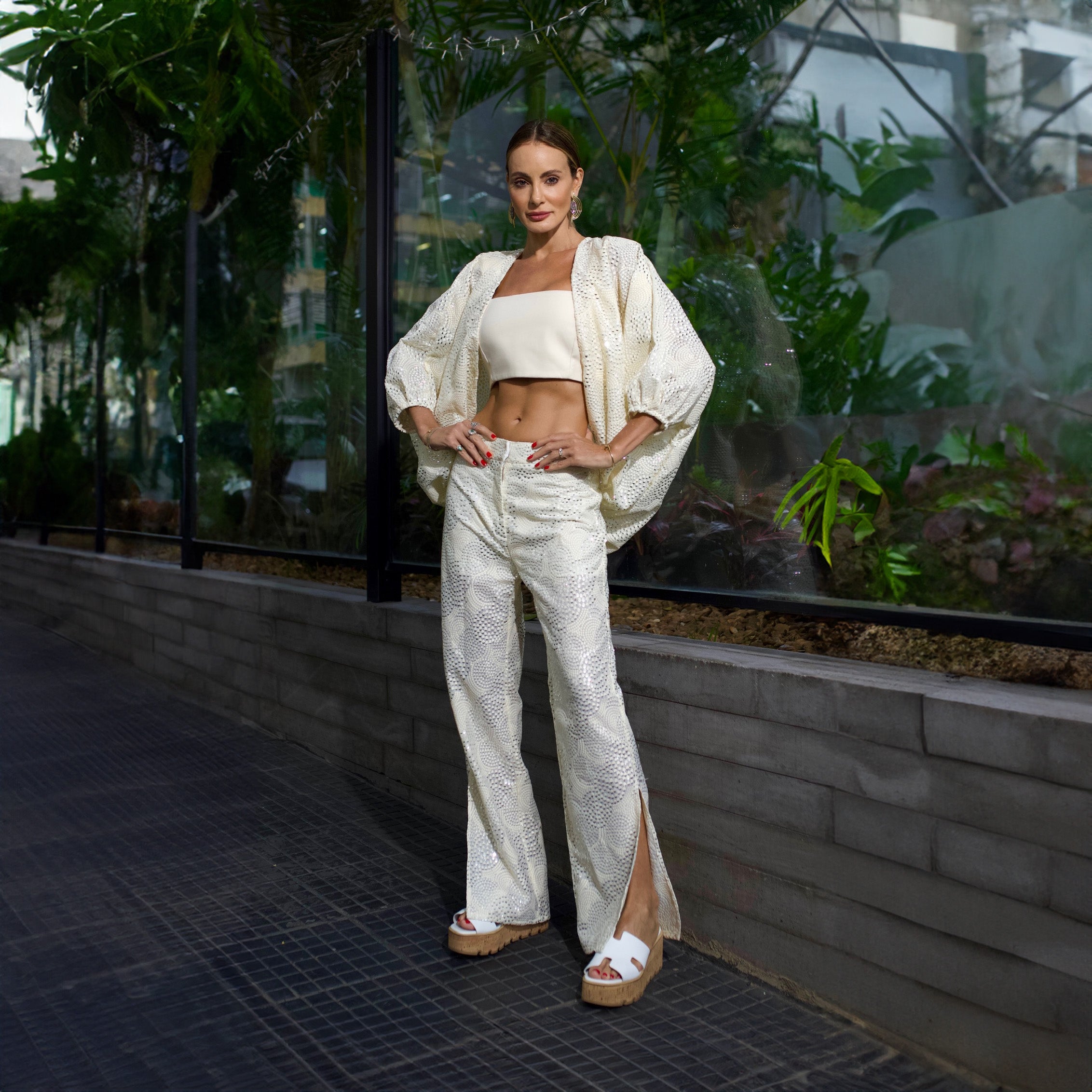 Kimono Florancia - Off Bordado Bolas