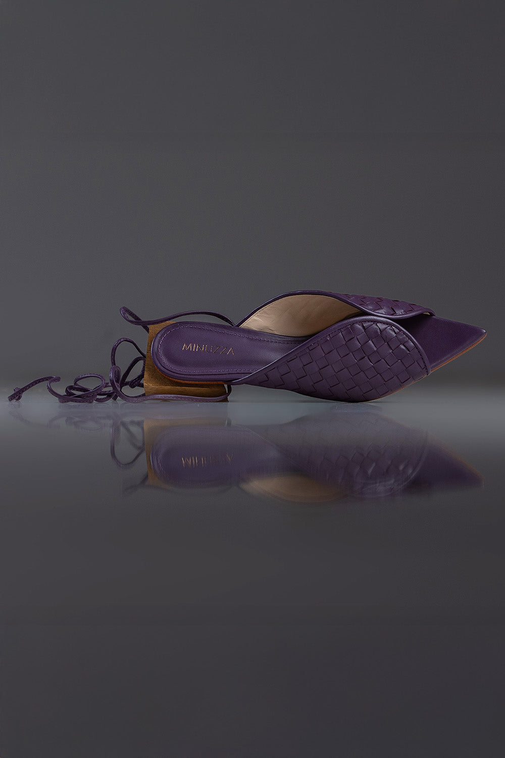 FLAT - SANDALIA LUISA - COURO PURPURA