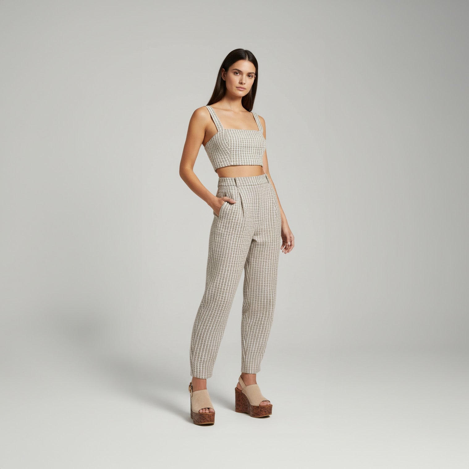Cropped Coralina - Tweed Verde