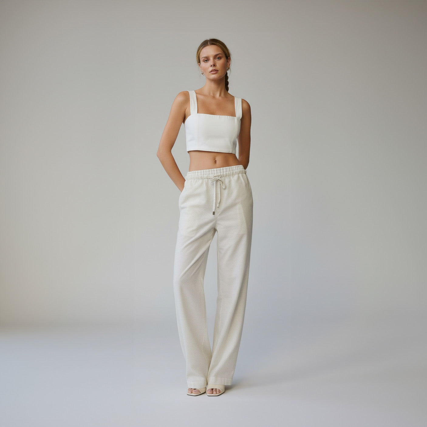 Calça Gardenia - Bege Listrado