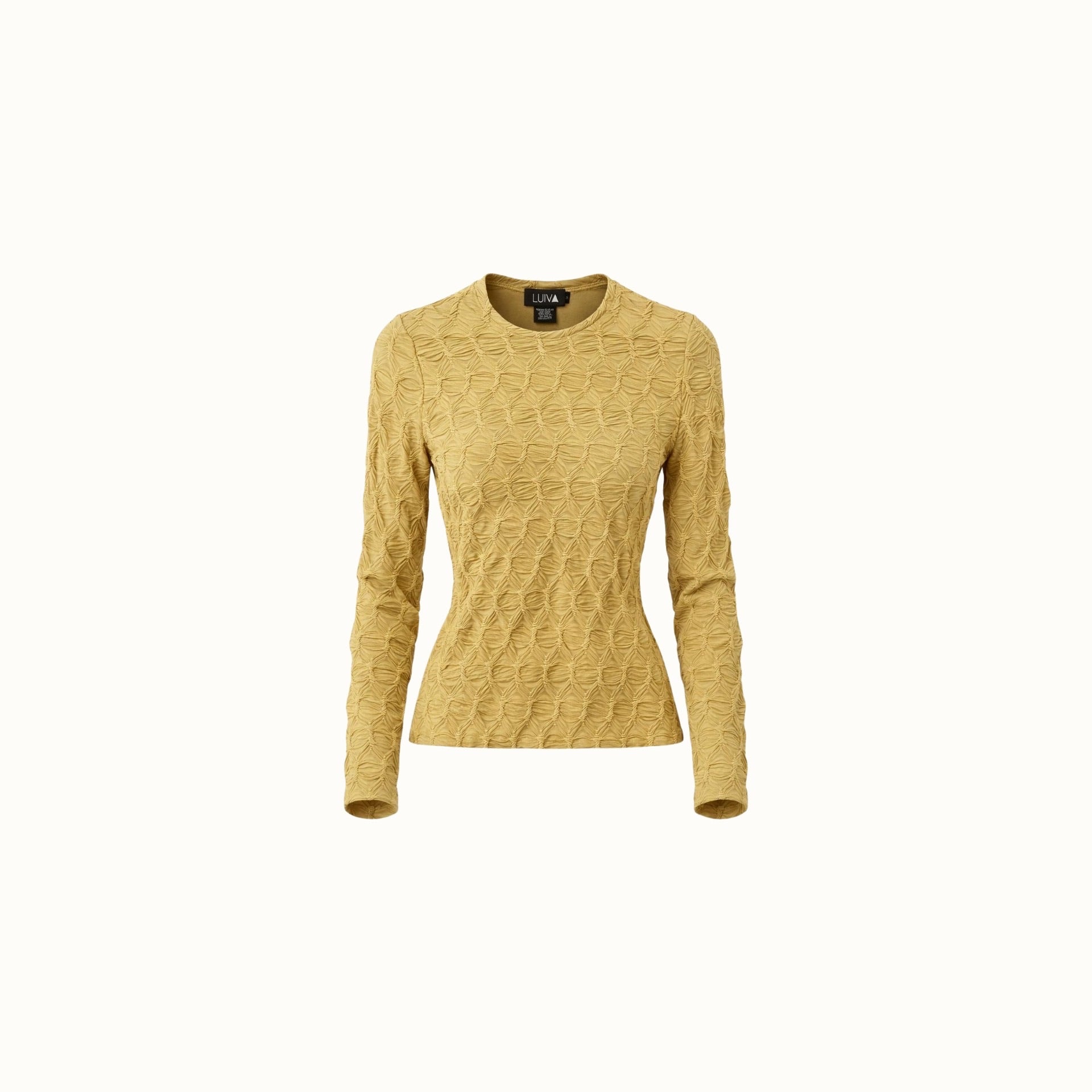 Blusa Bonfin - Malha Arabesco Camelo