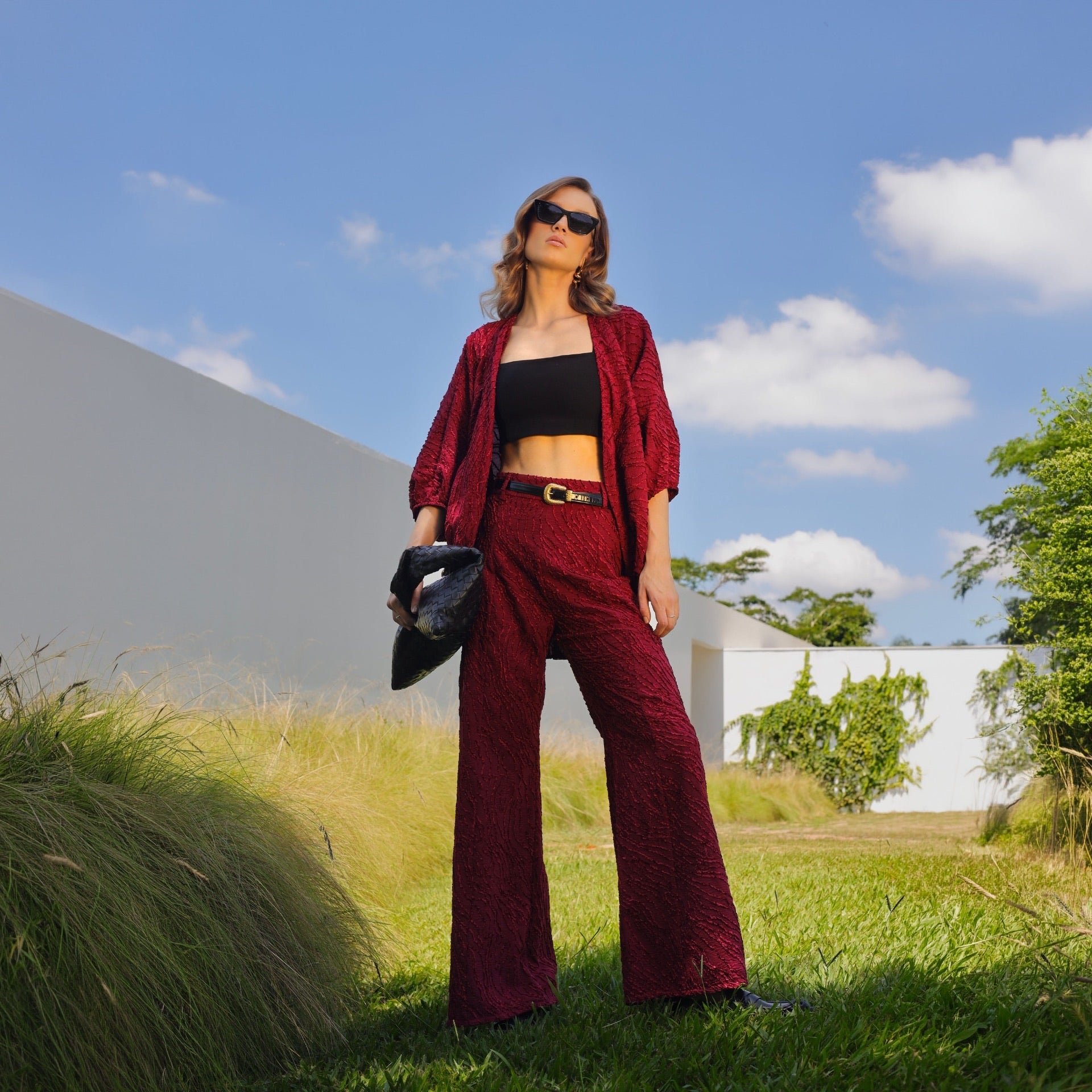 Calça Estele - Bordo
