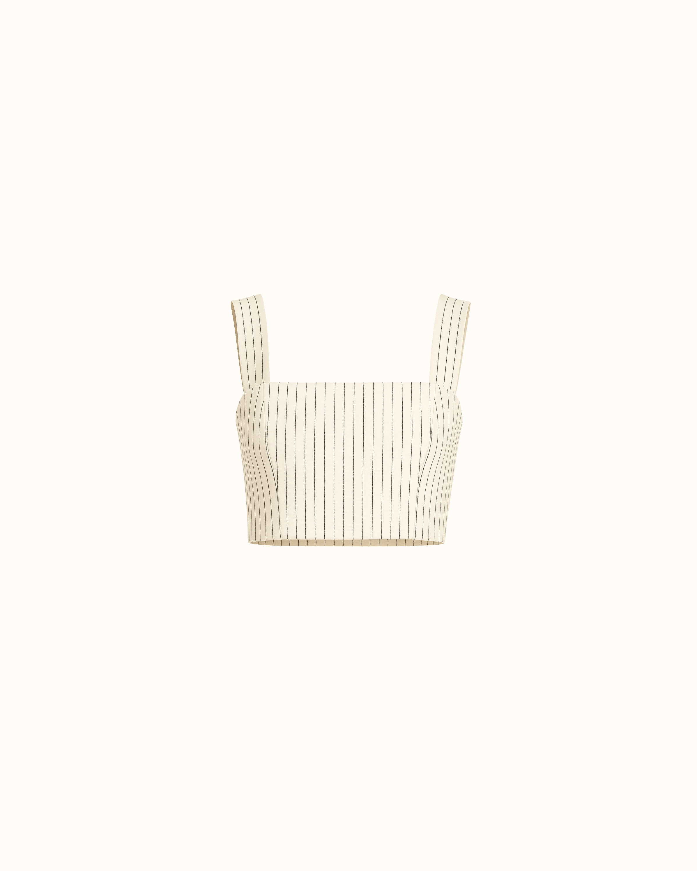 Cropped Coralina - Bege Listrado