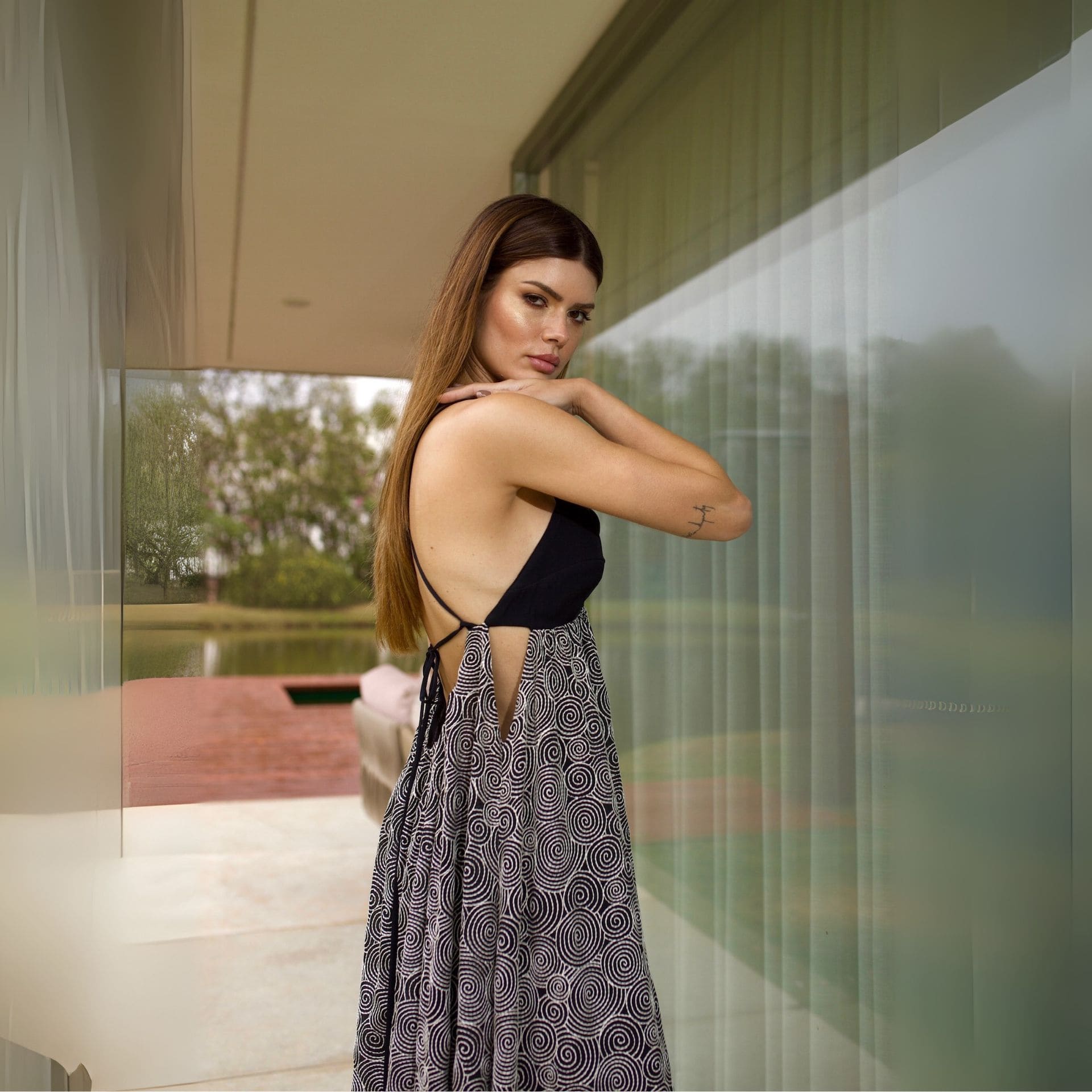 Vestido Lobelia - Preto Bordado