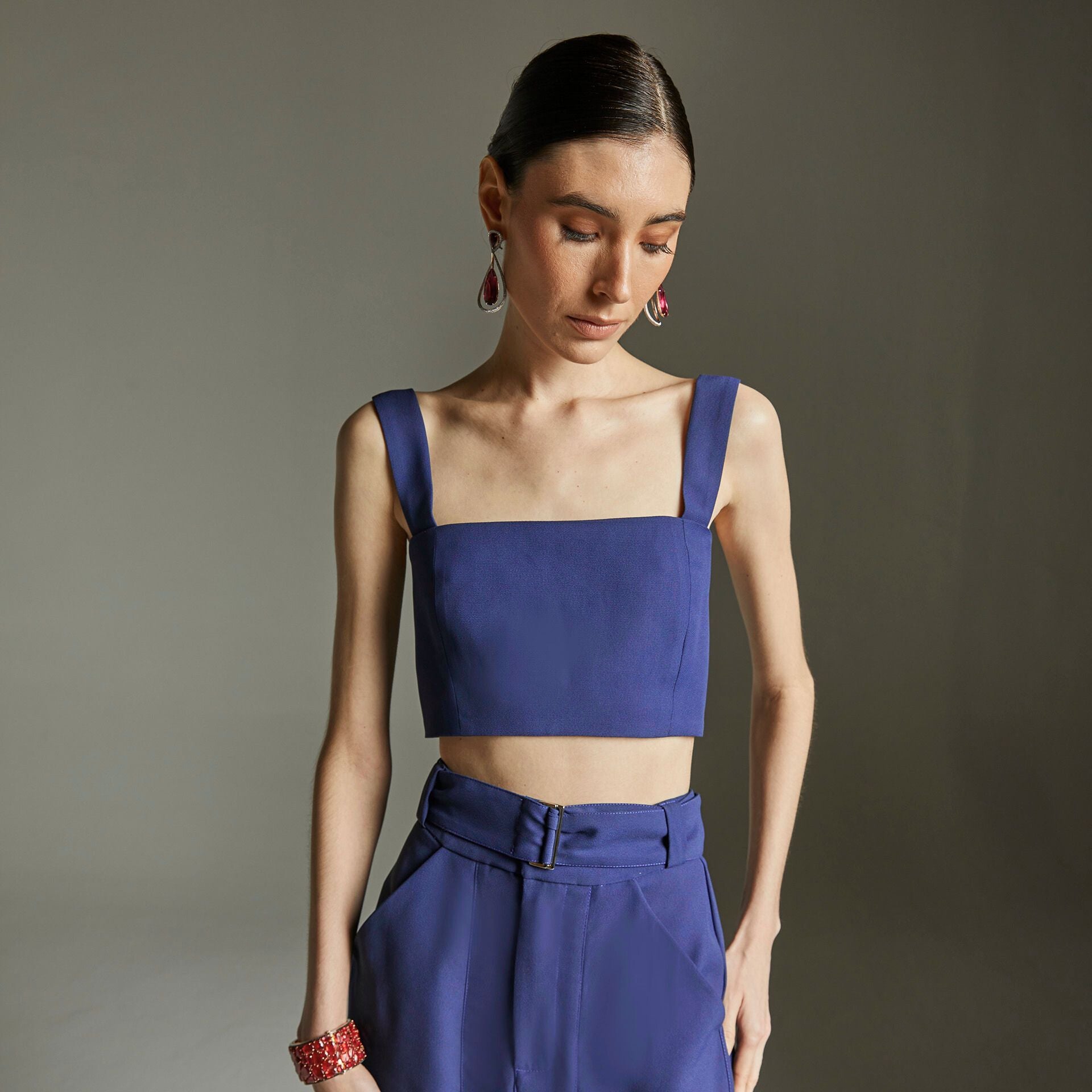 Cropped Coralina - Marinho