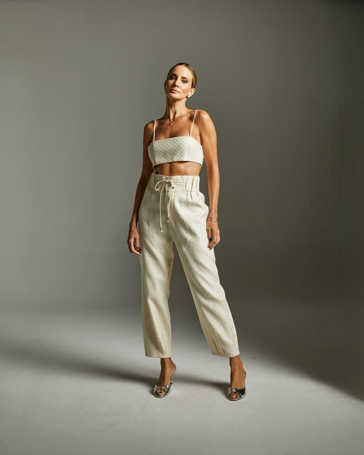 Calça Vily - Off Xadrez