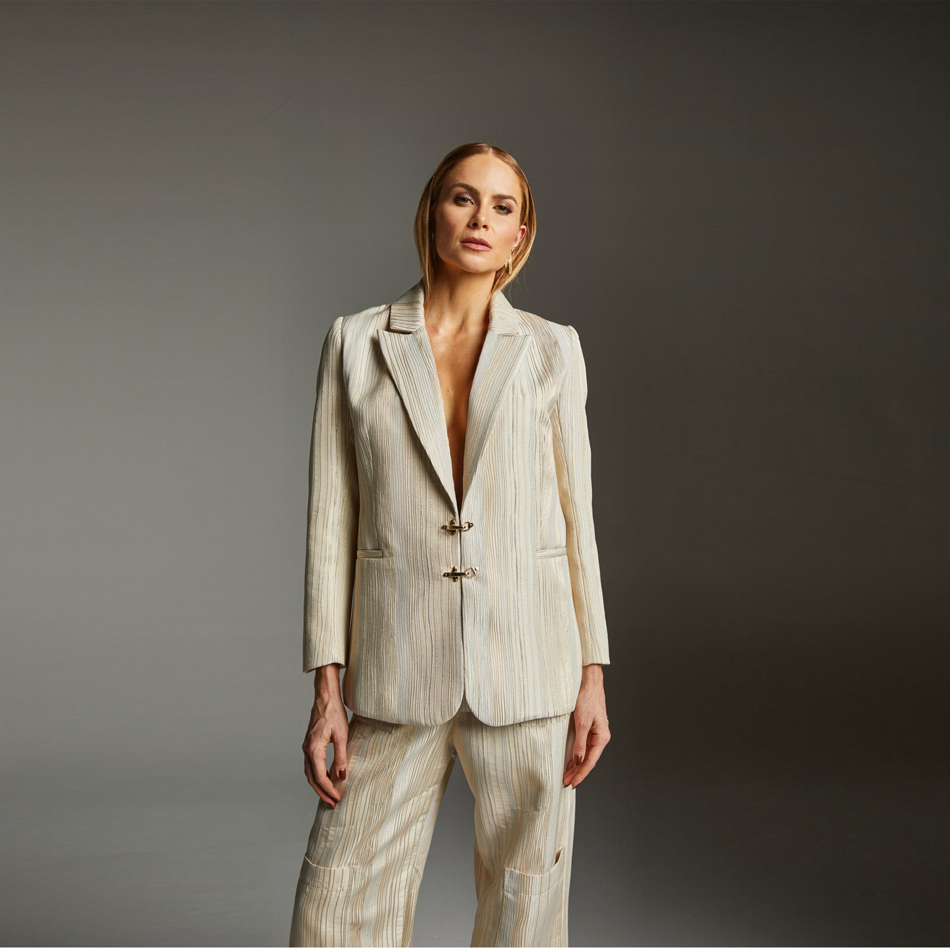 Blazer Localy - Marfim Jacquard