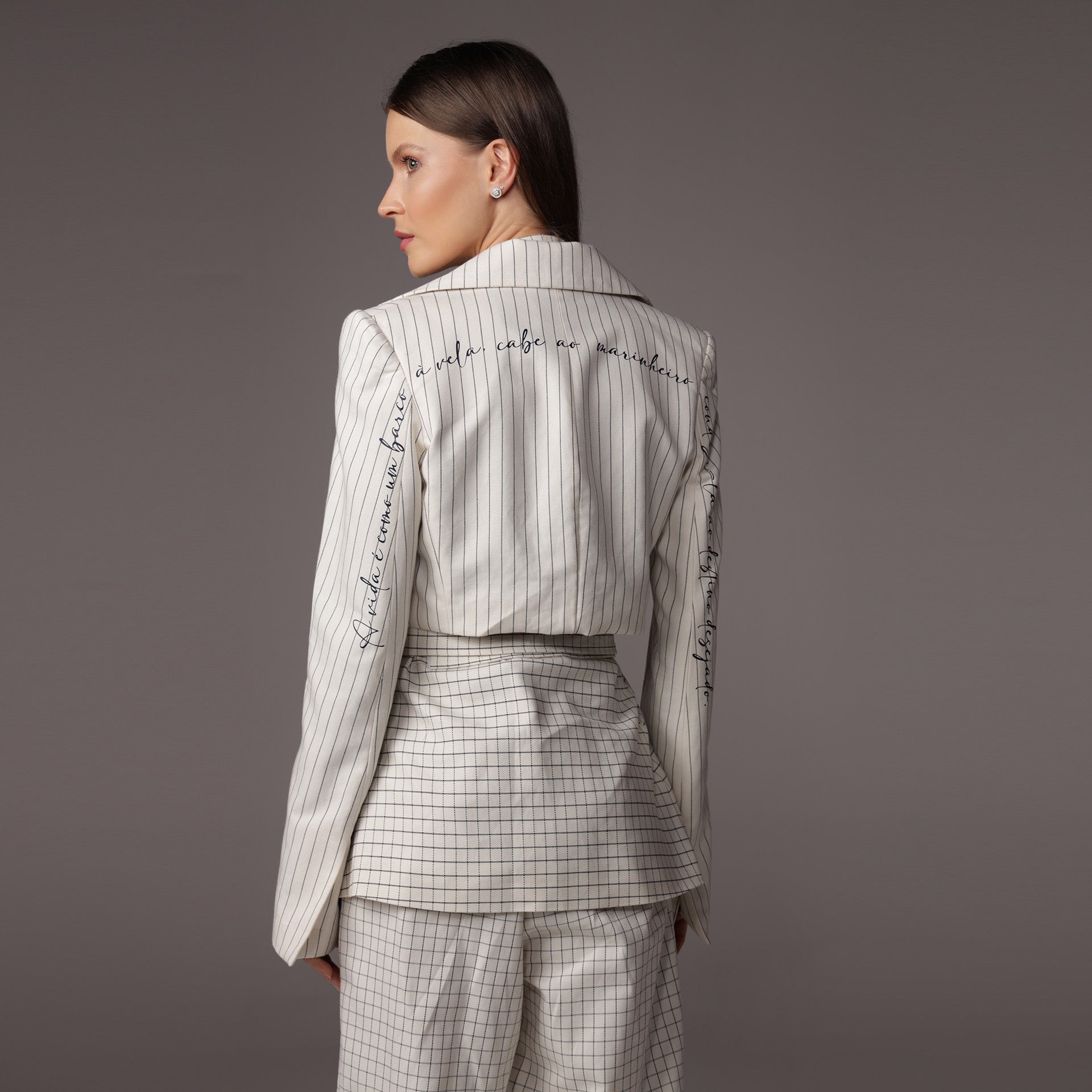 Blazer Peggy - Bege Listras