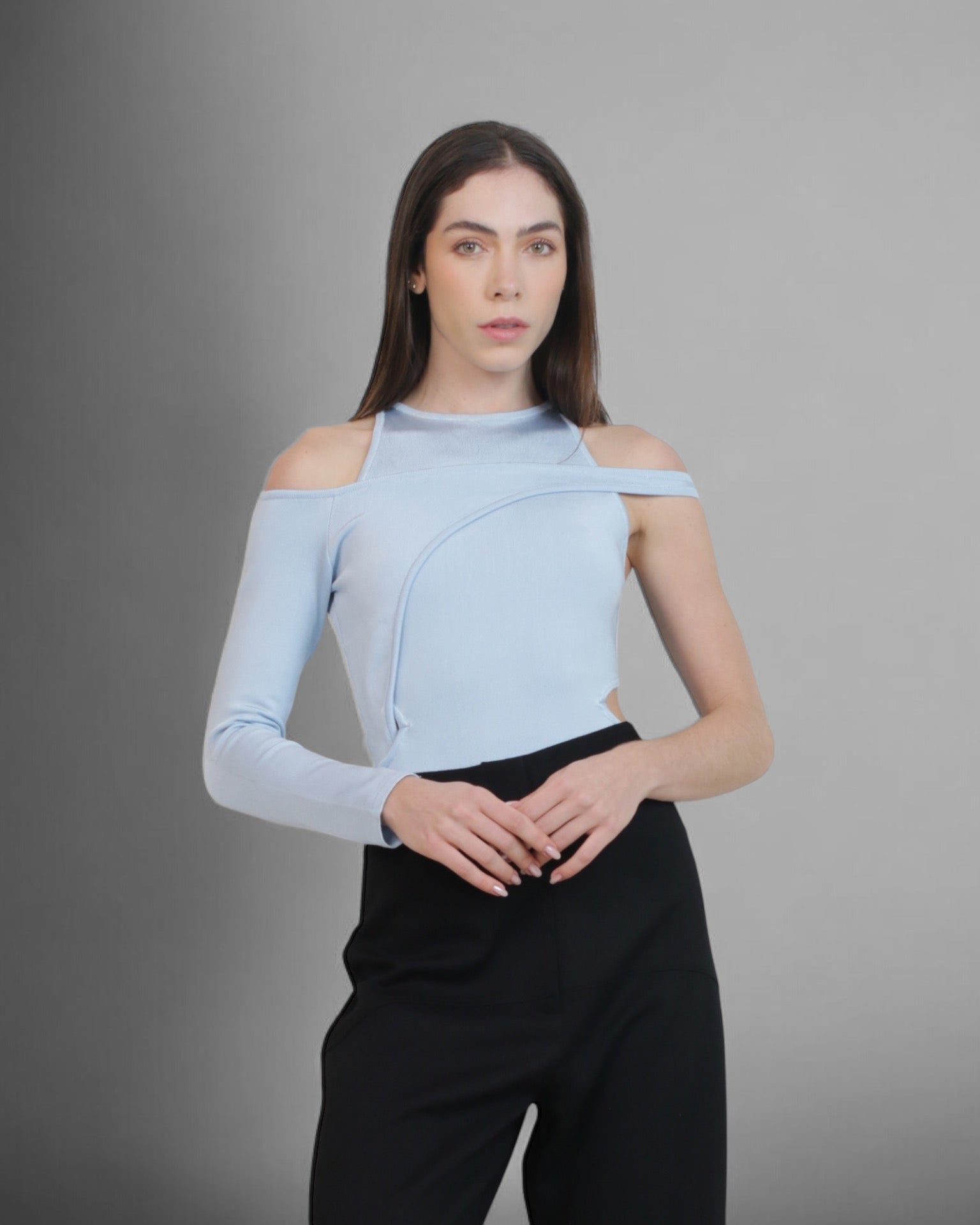 Body Tricot Brenda - Azul
