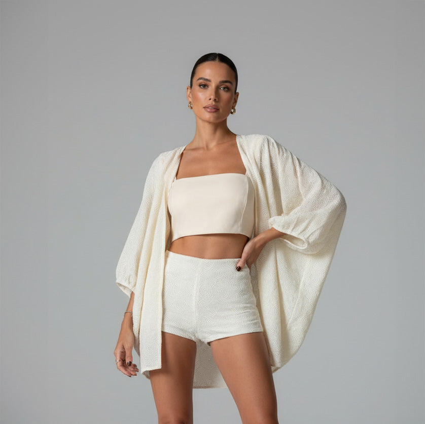 Kimono Florancia - Off Bordado