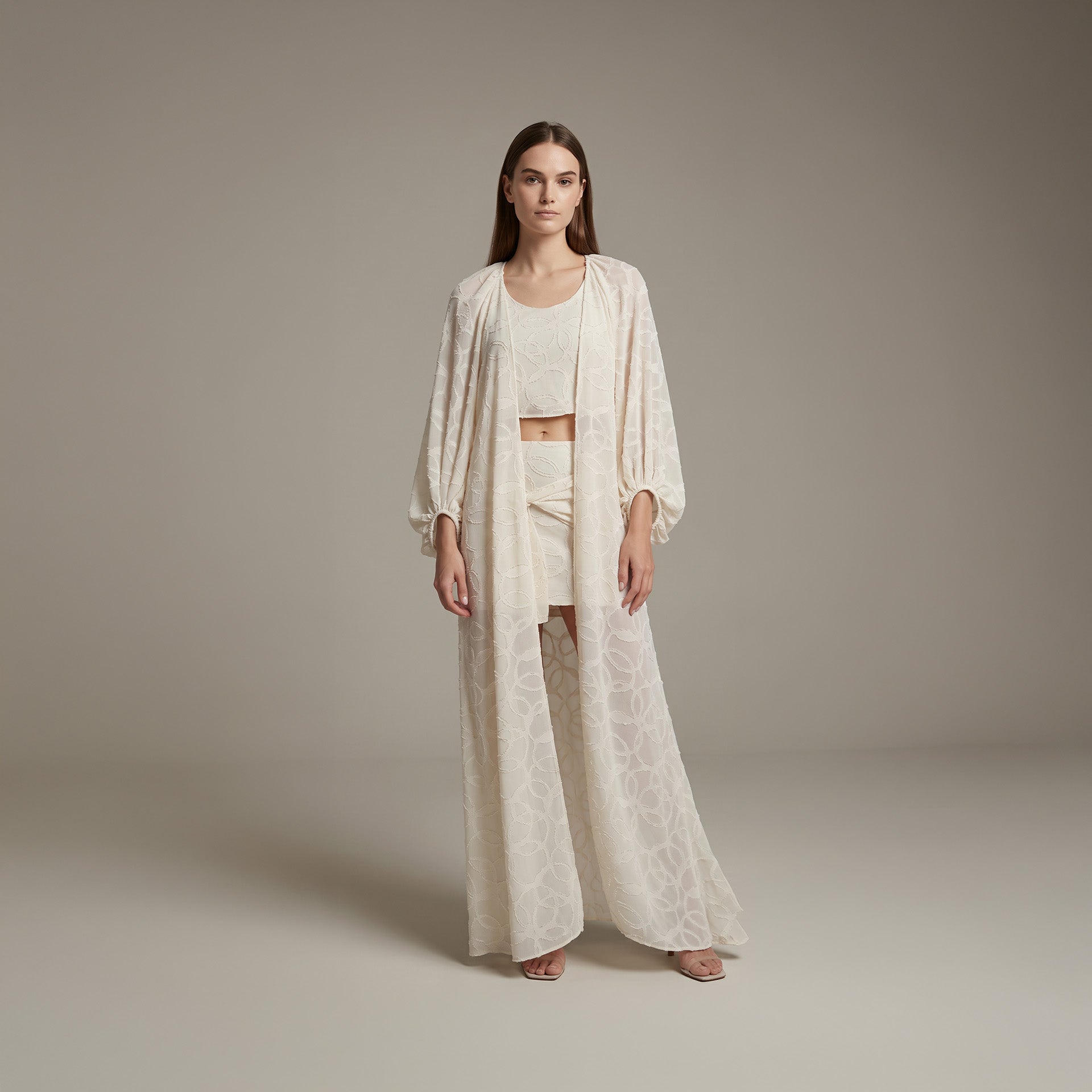 Kimono Longo Noru - Off Milk