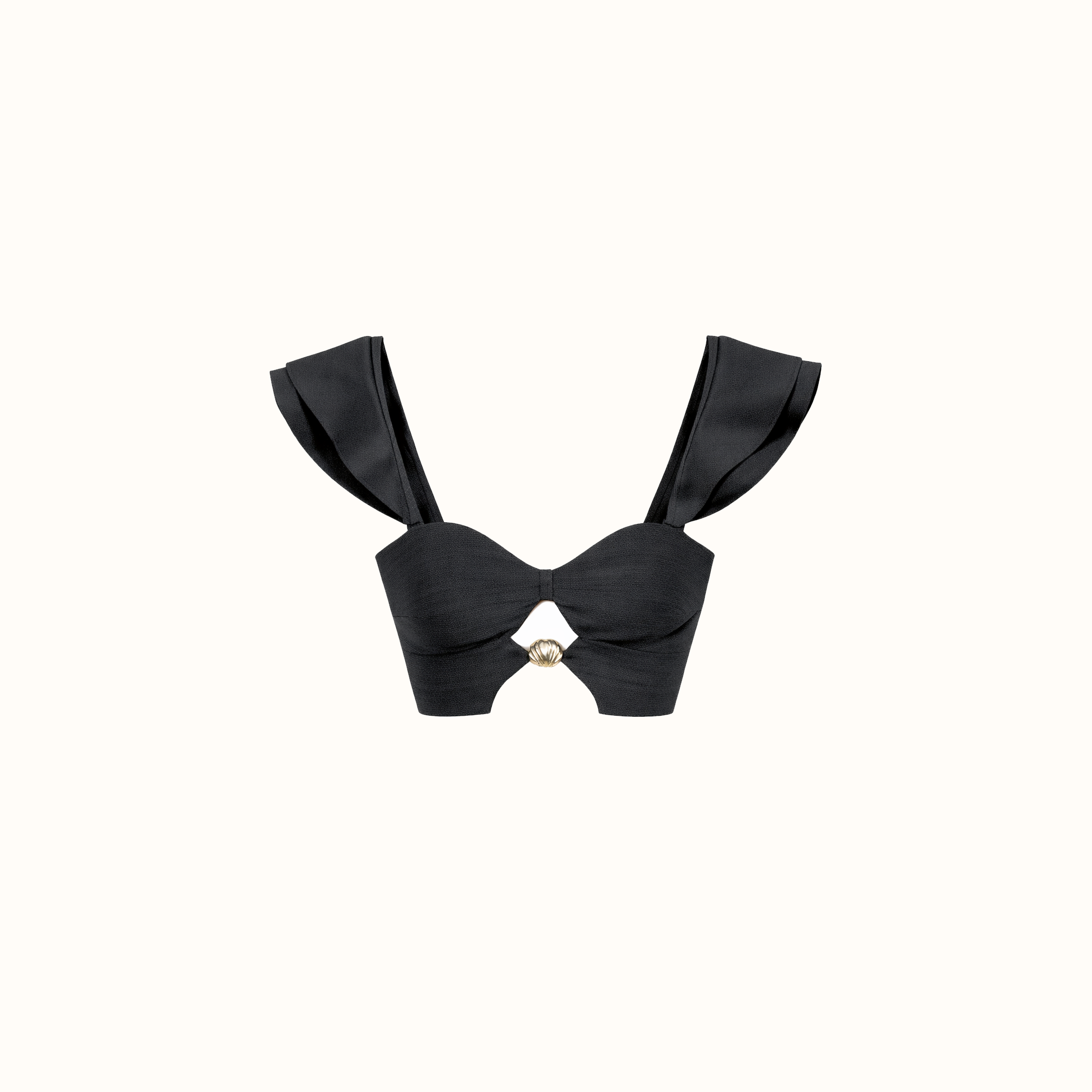 Cropped Glenda - Preto Crepe