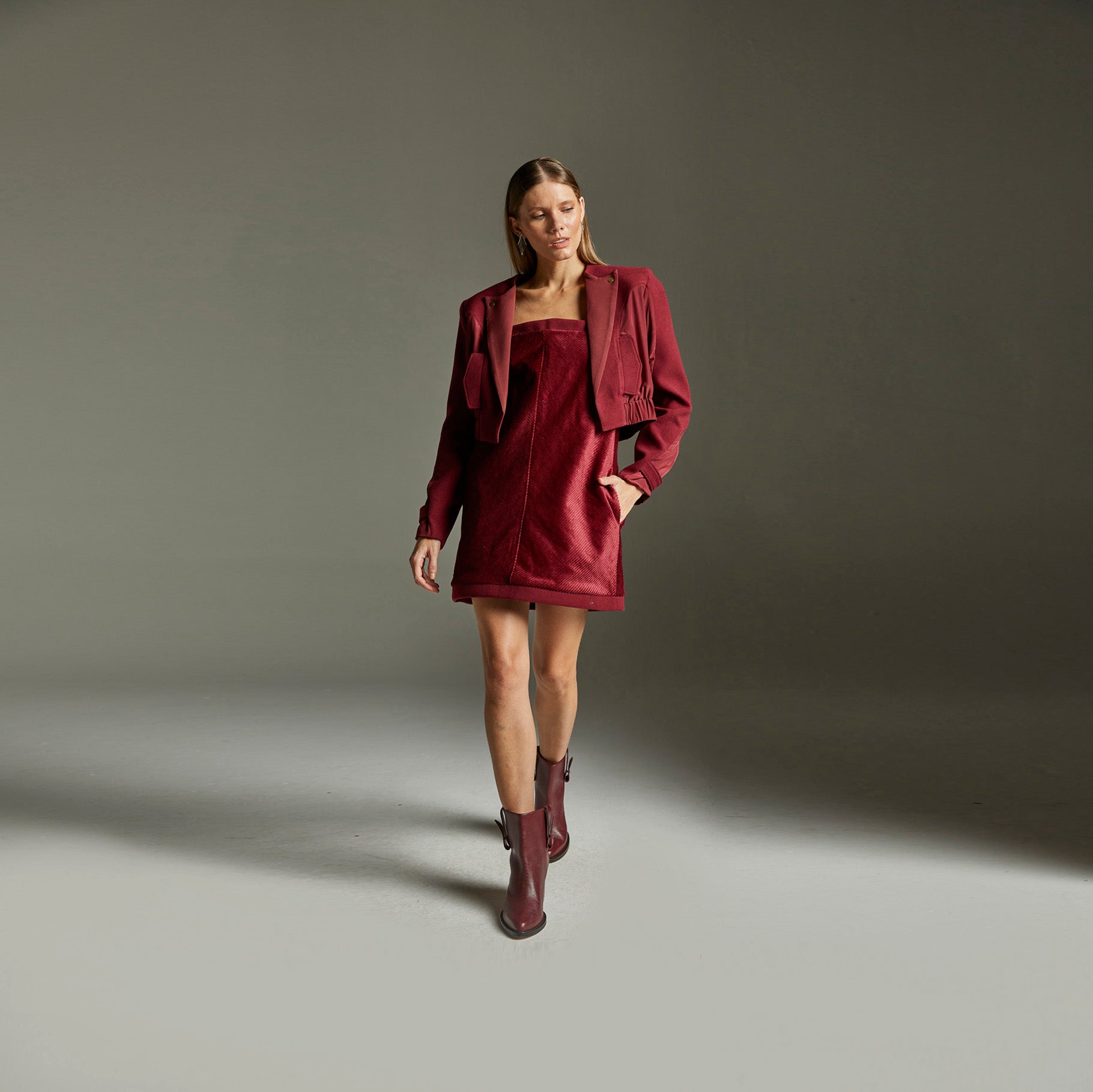 Vestido Brune - Bordo