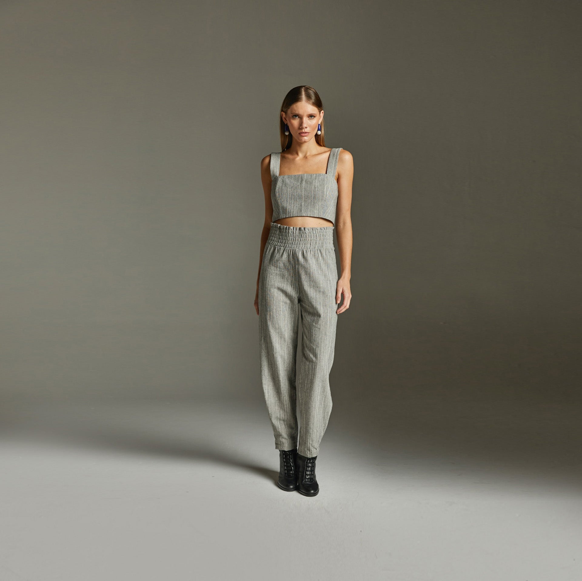 Cropped Coralina - Cinza