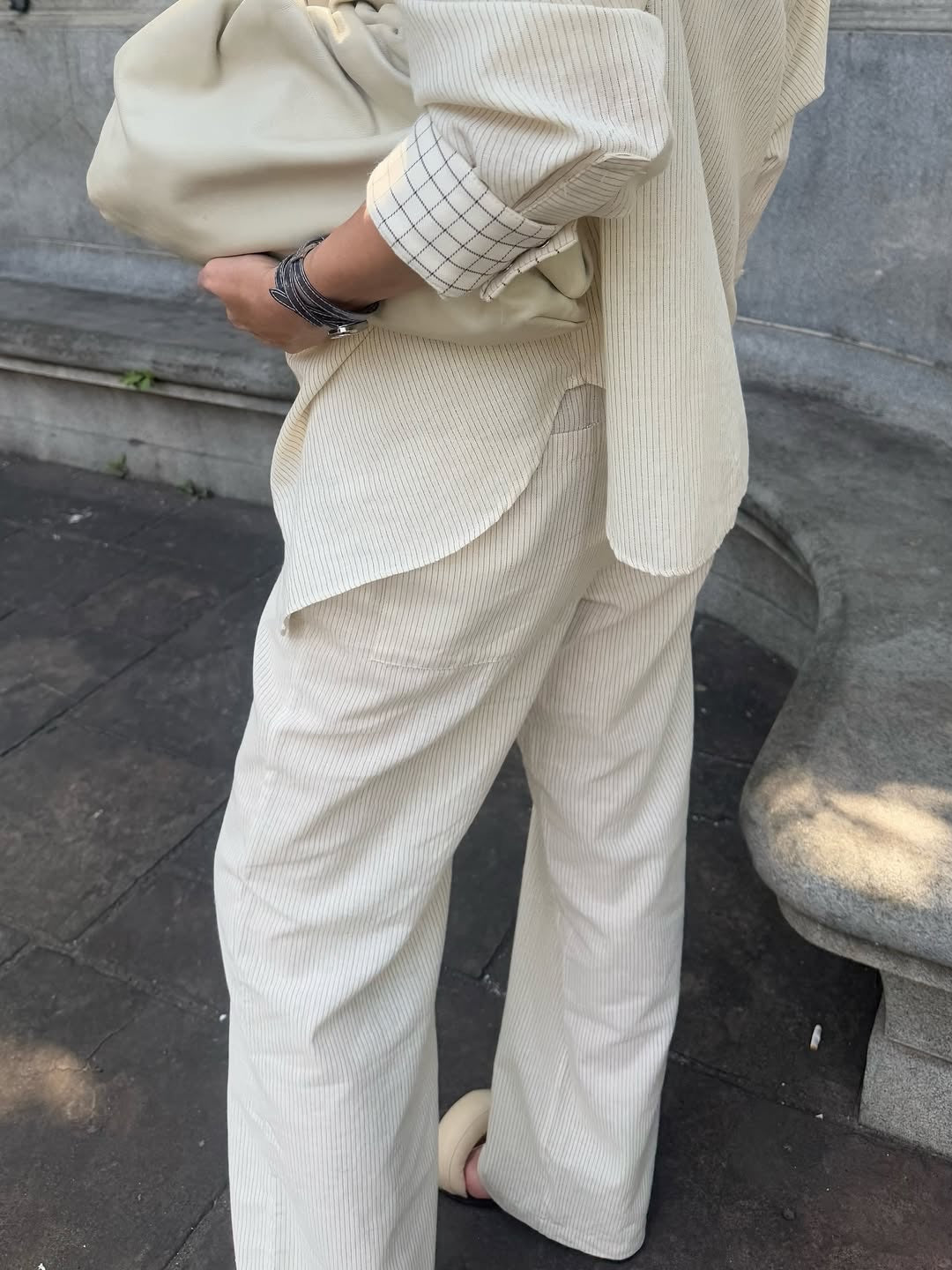 Calça Gardenia - Bege Listrado