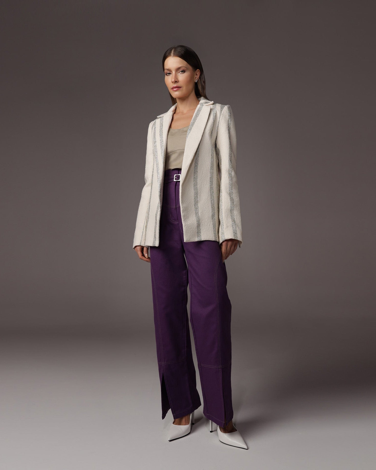 Blazer Marlin - Tweed Off Lurex Prata