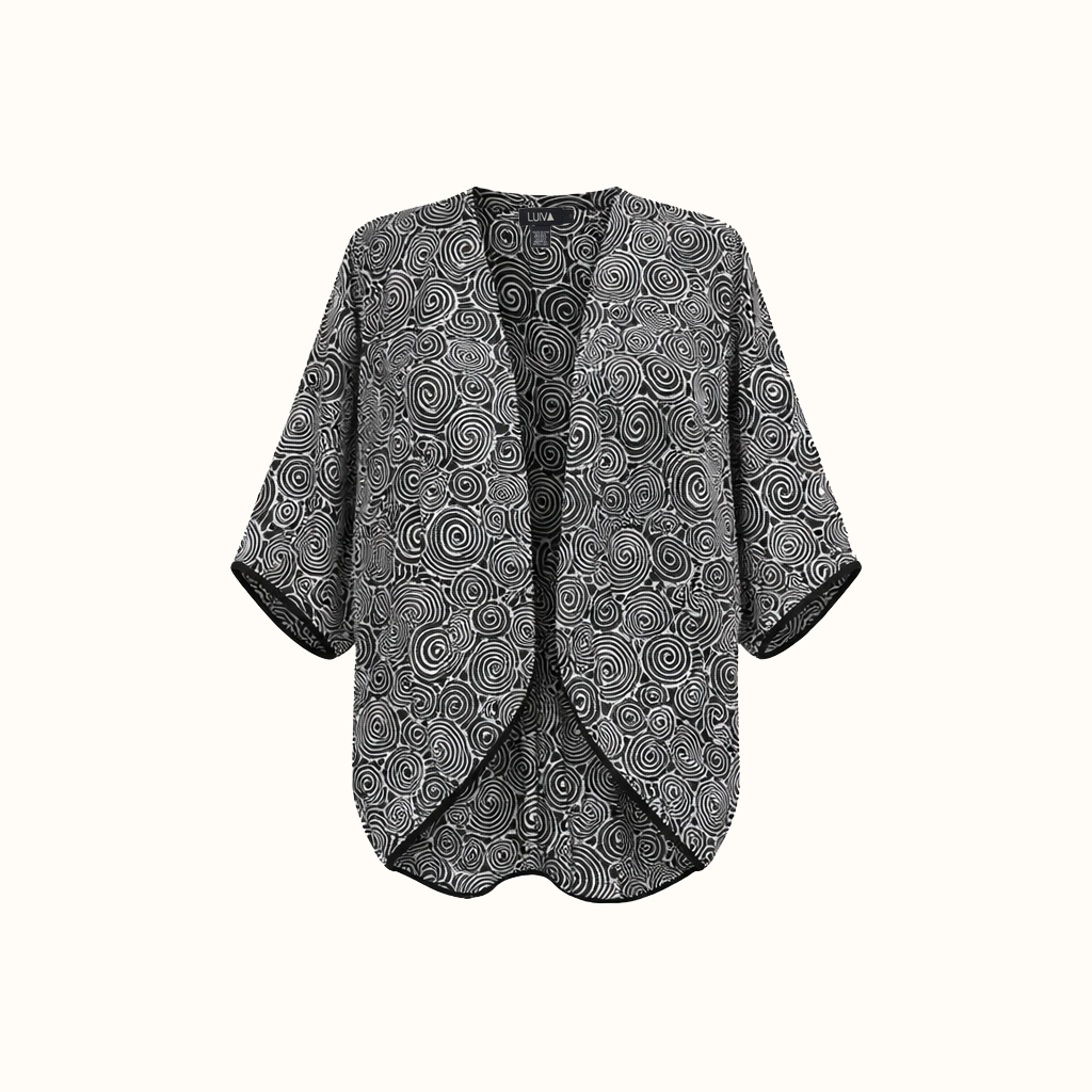 Kimono Florancia - Preto Bordado
