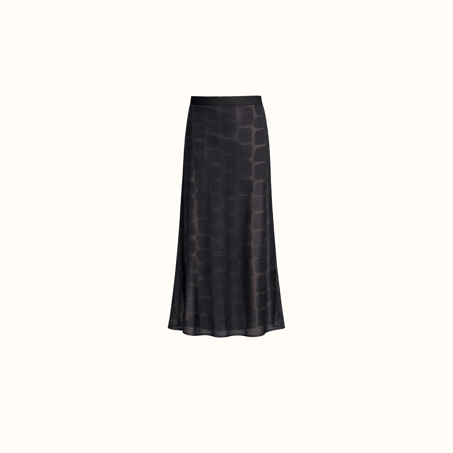Saia Midi Danda - Preto Savana