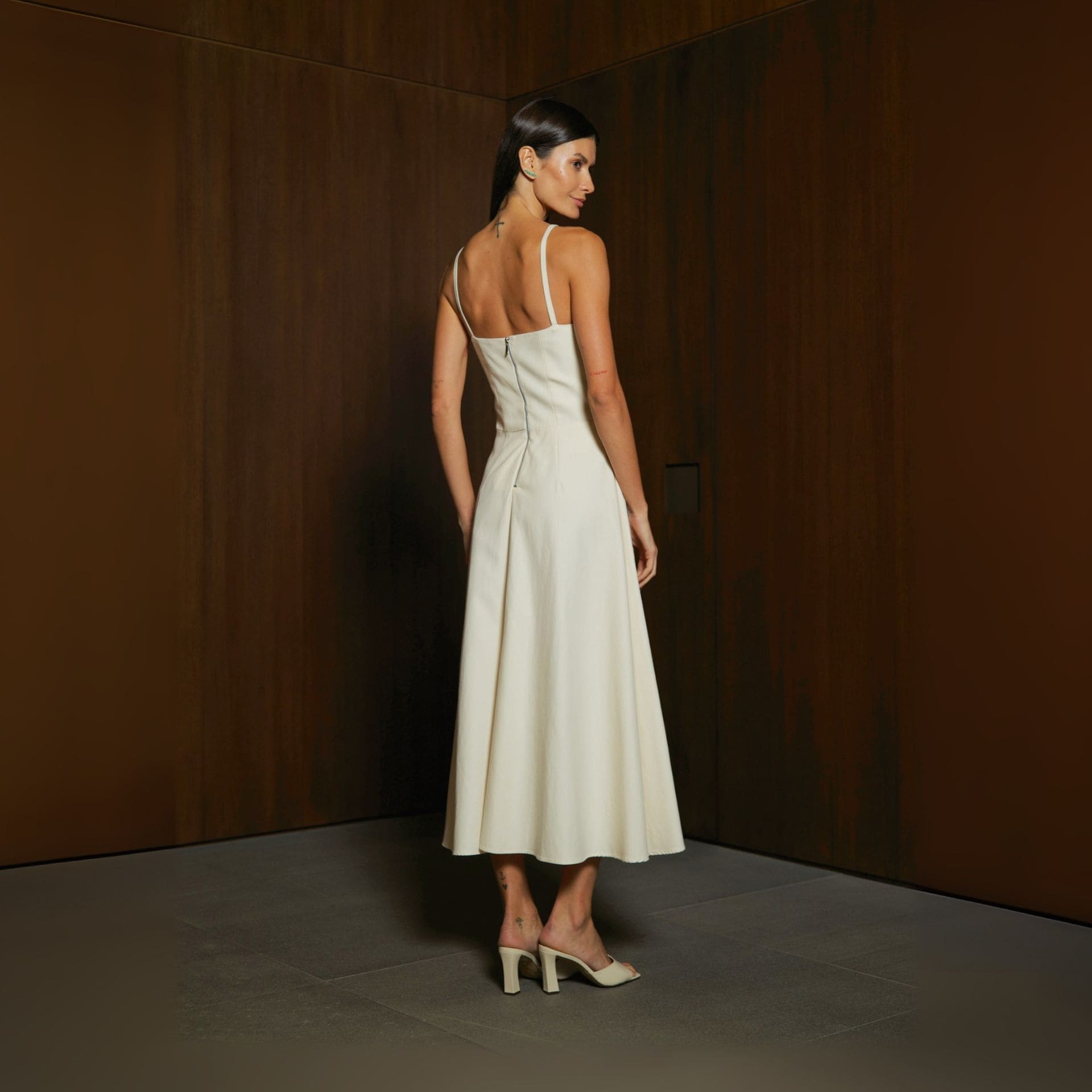 Vestido Apolo Midi - Marfim