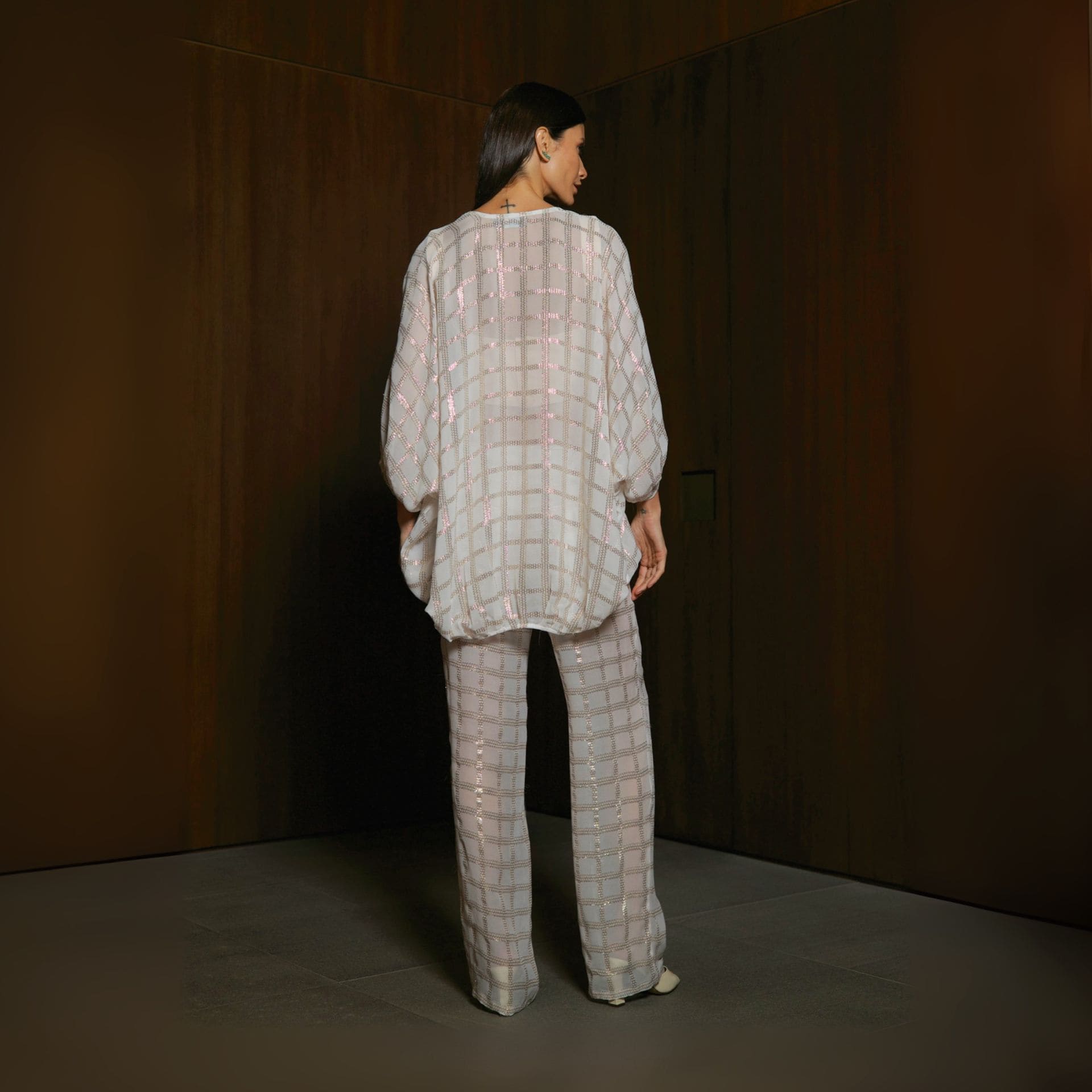 Kimono Florancia - Rosa Bebe Xadrez