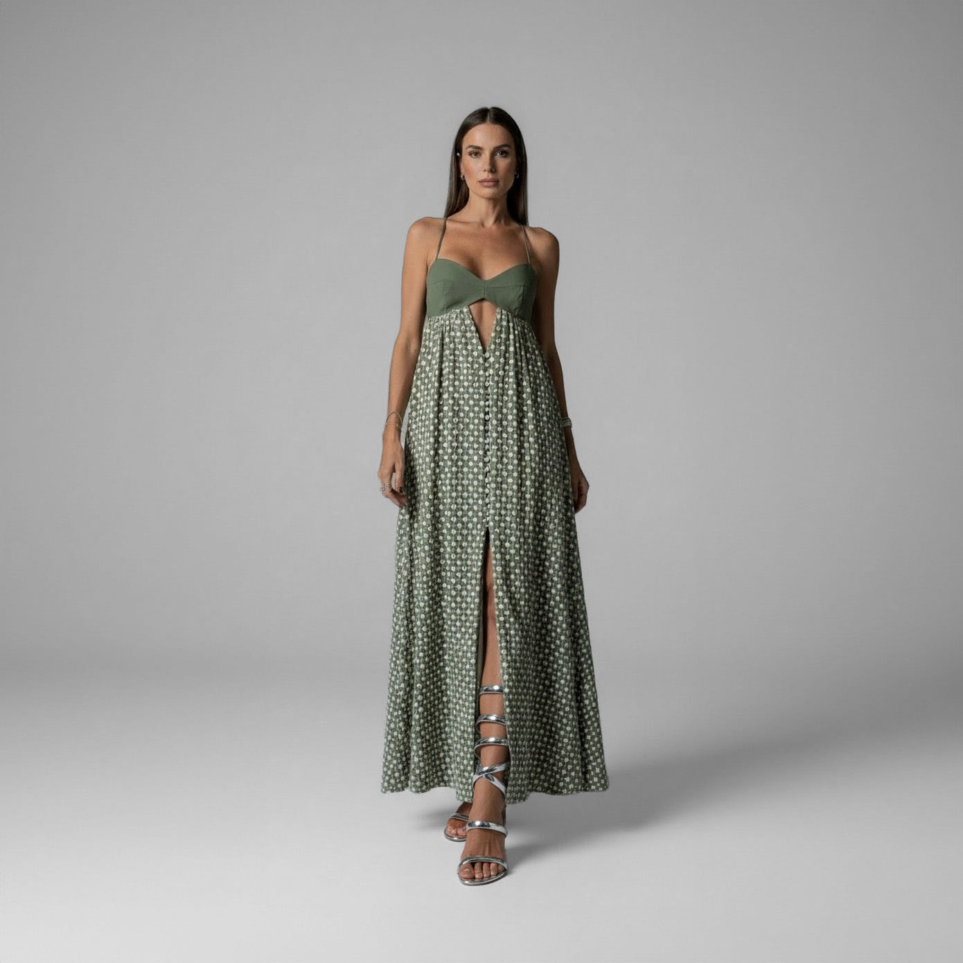 Vestido Lobelia - Verde Brilho