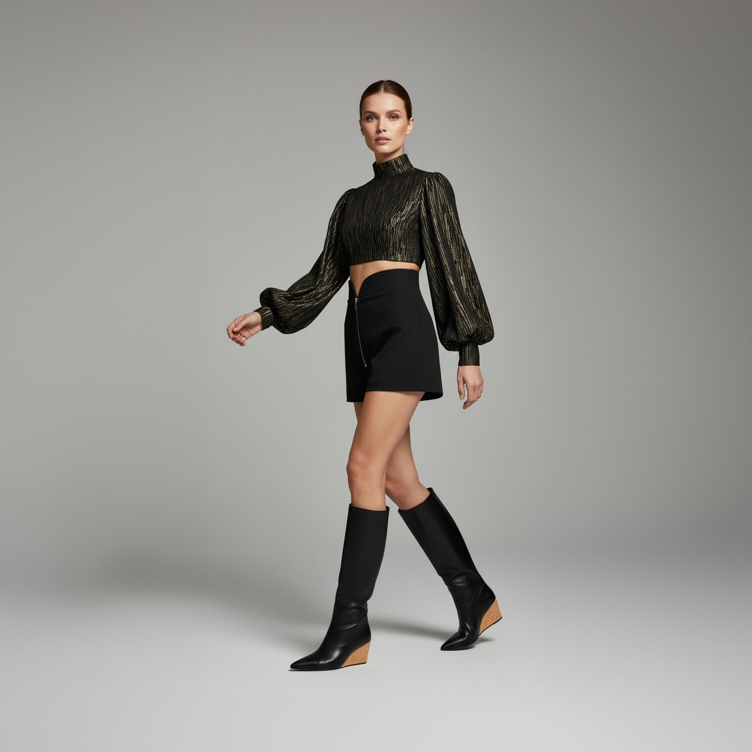 Cropped Lolita - Preto