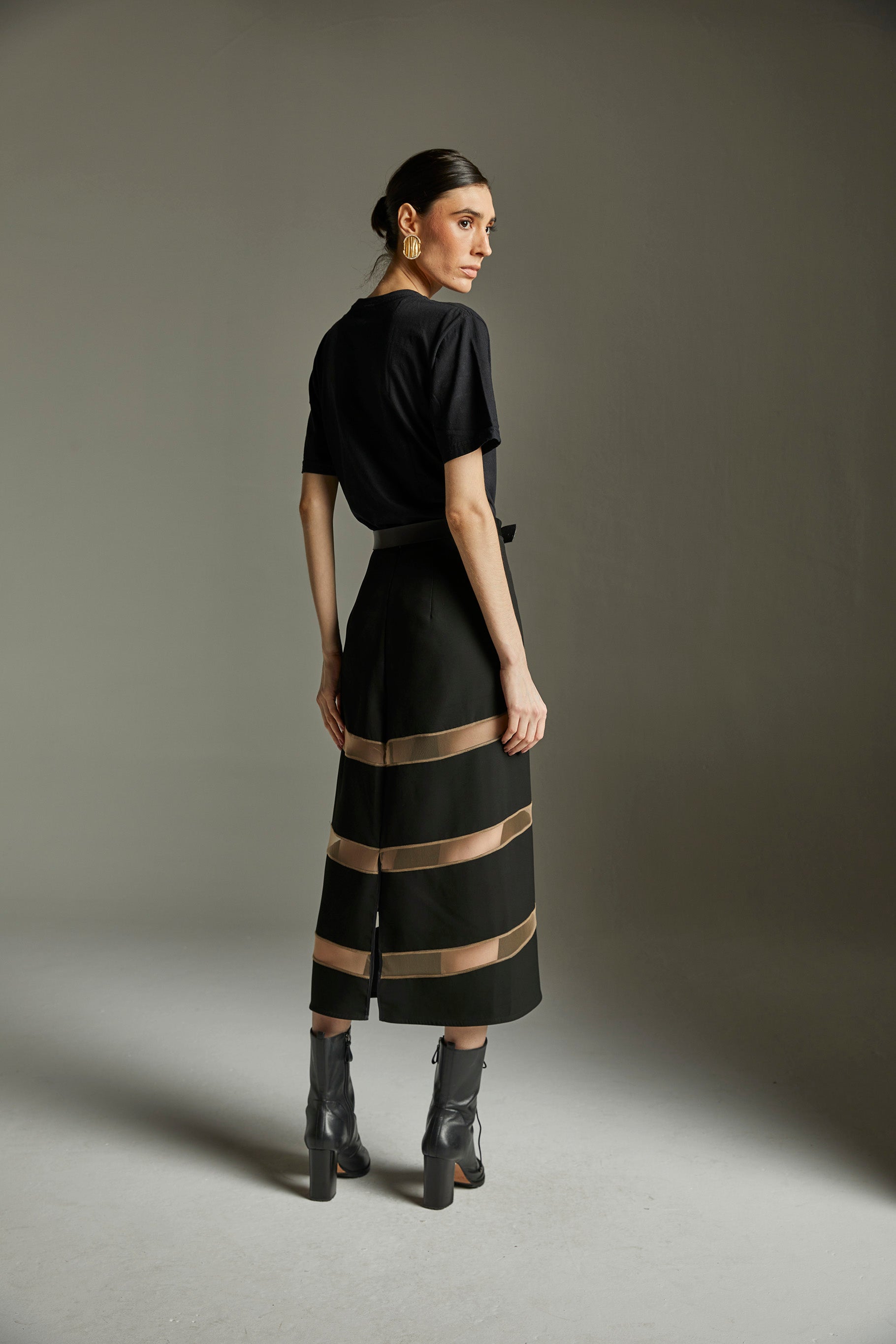 Saia Midi Gaia - Preto