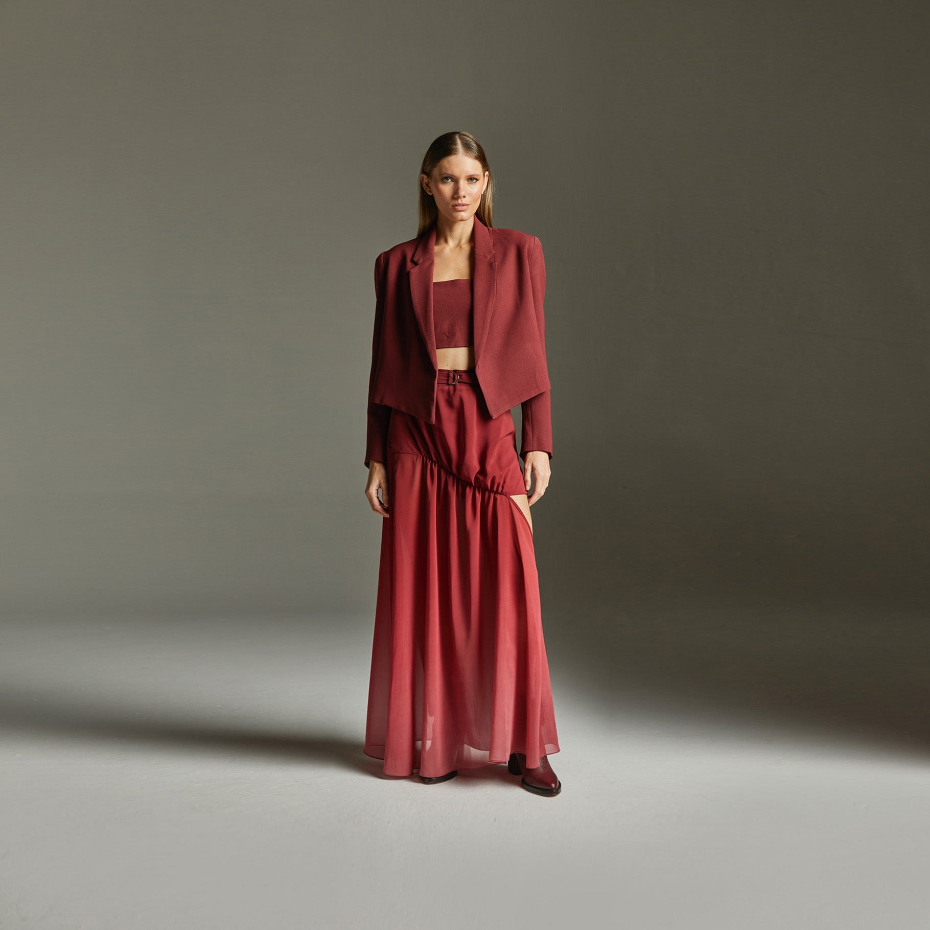 Cropped Coralina - Bordo