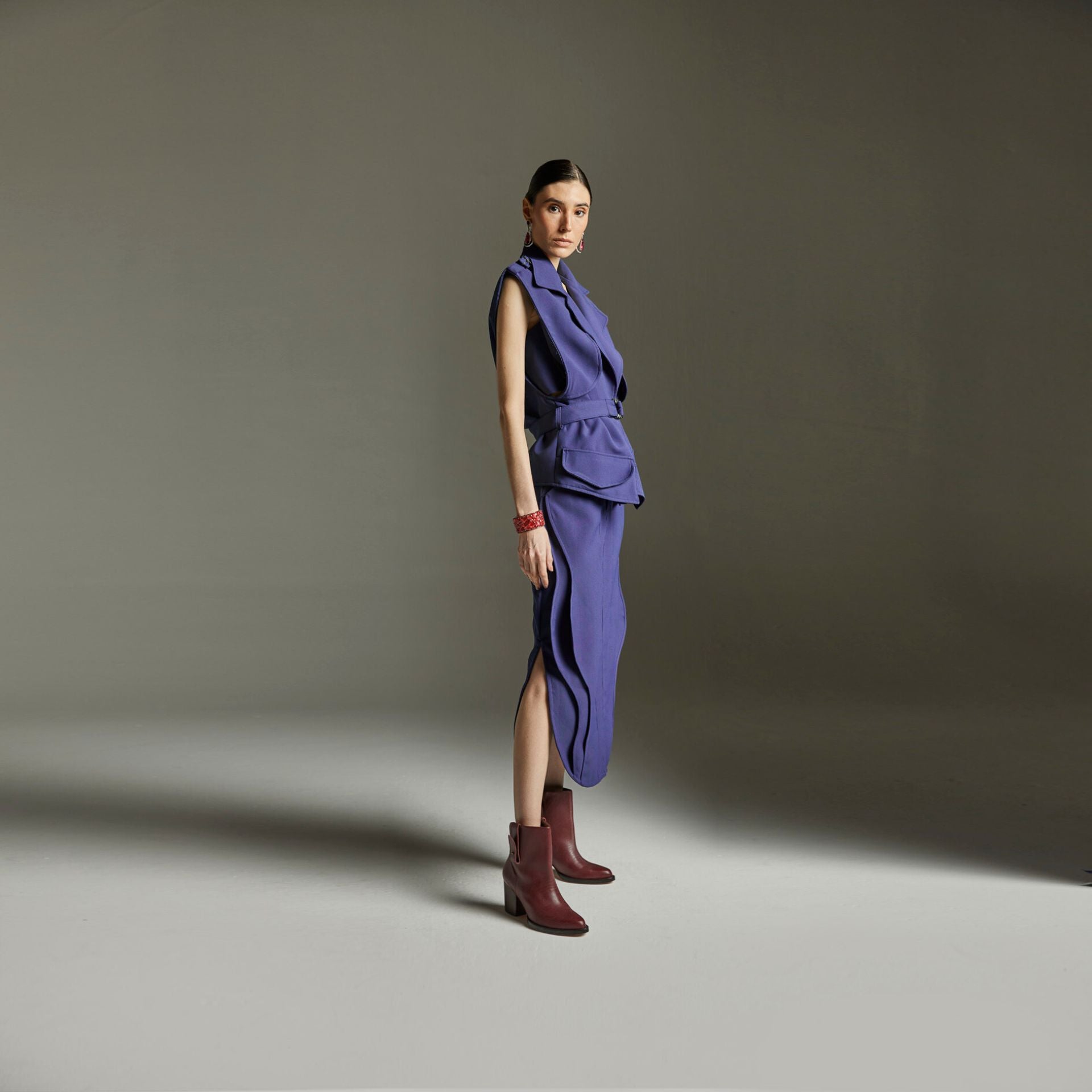 Saia Midi Valiny - Marinho