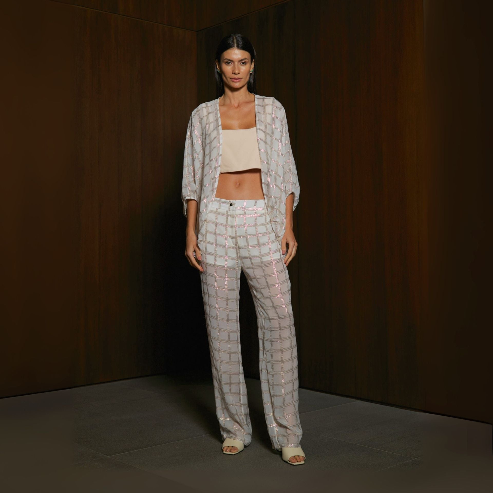 Calça Vaniny - Rosa Bebe Xadrez