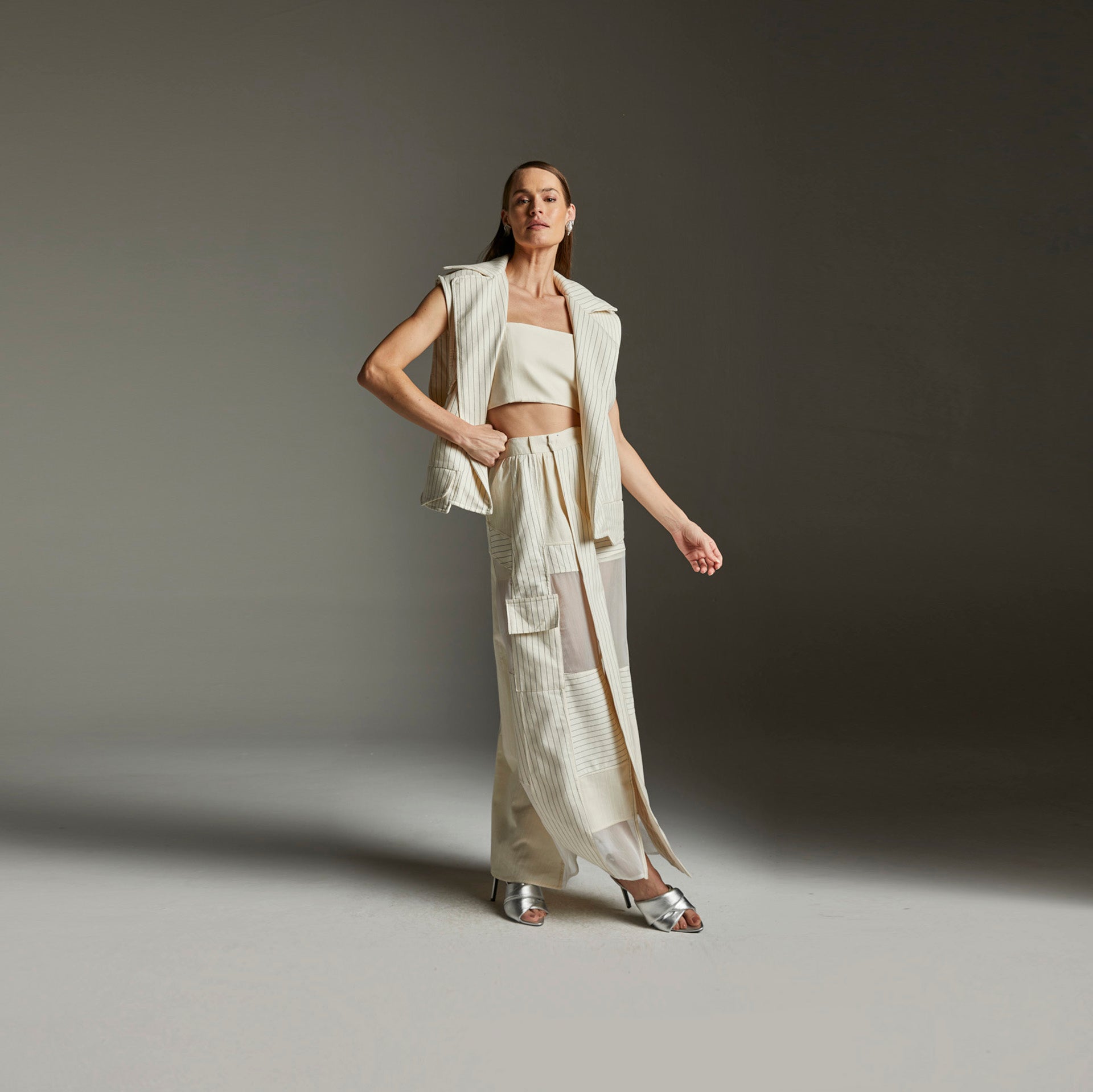 Saia Midi Hambar - Marfim