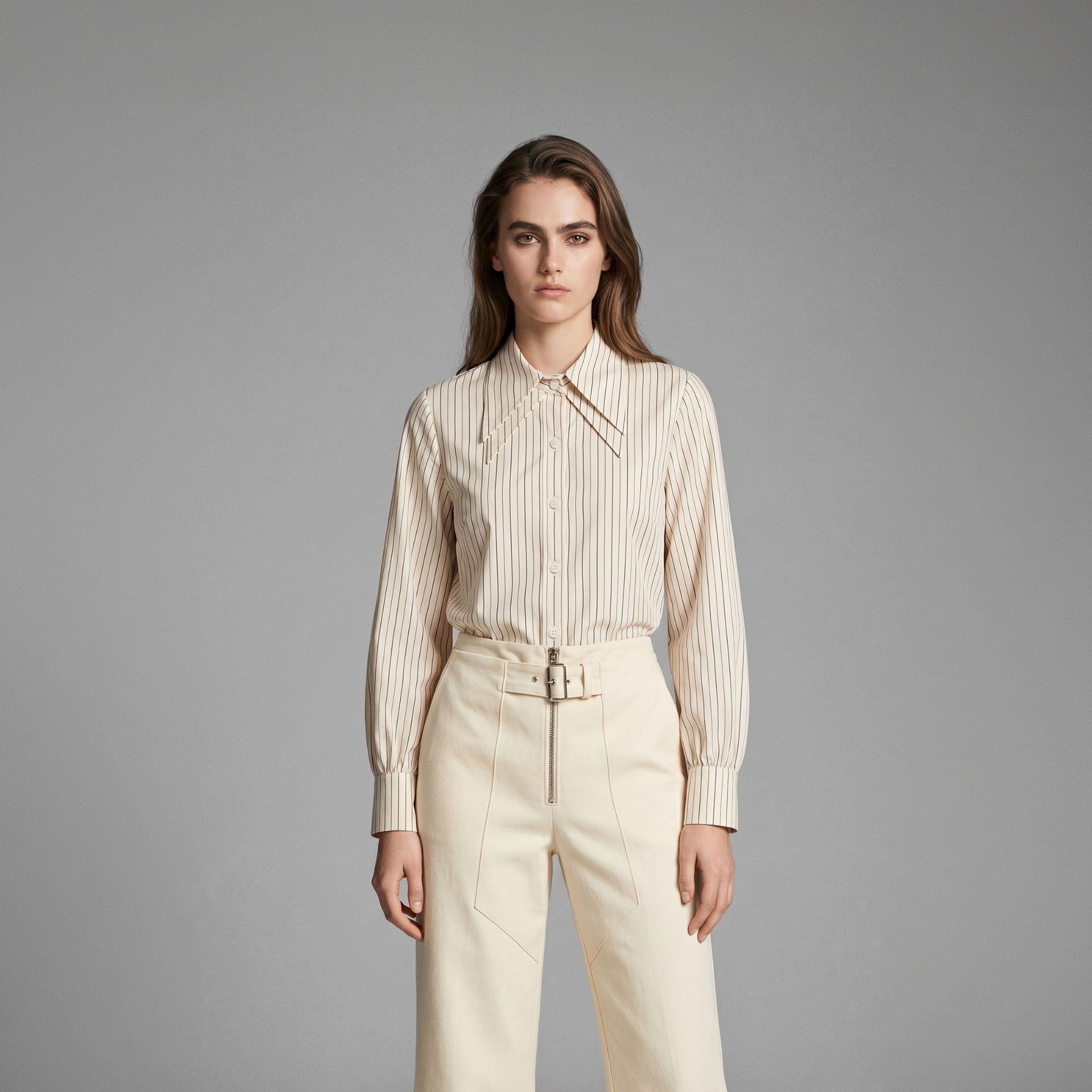 Camisa Bass New - Marfim Listras