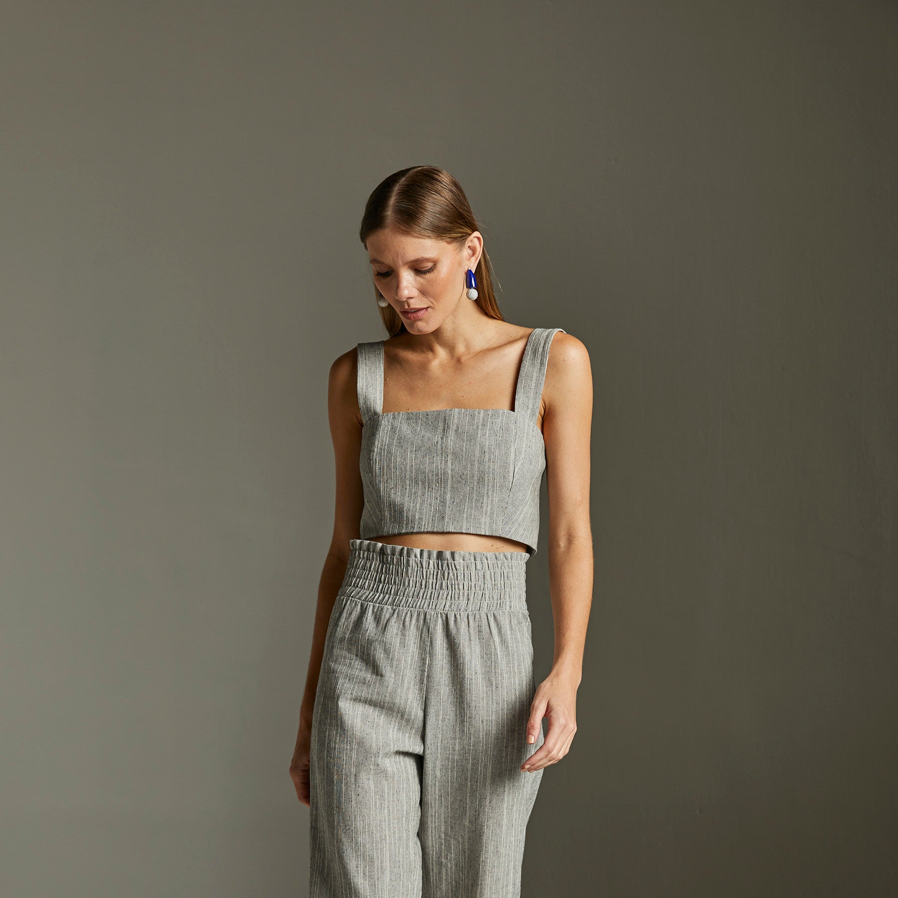 Cropped Coralina - Cinza