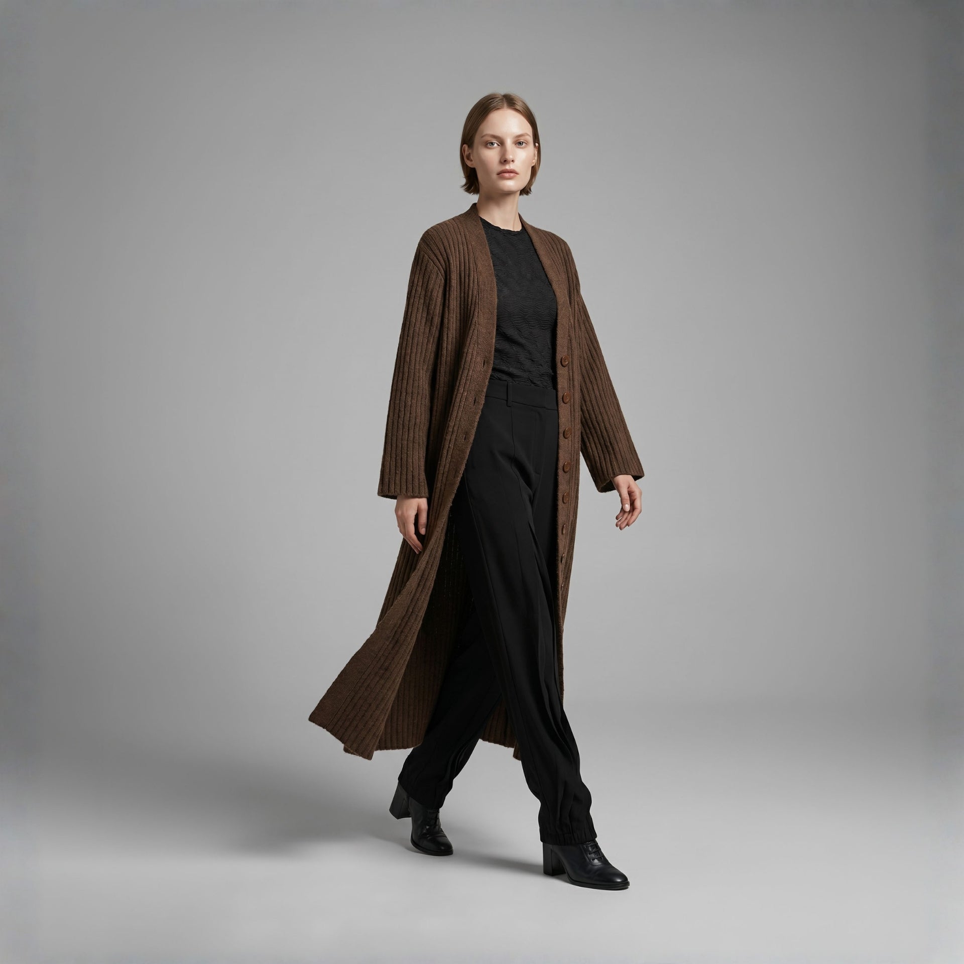 Tricot Longo Jabari - Marrom