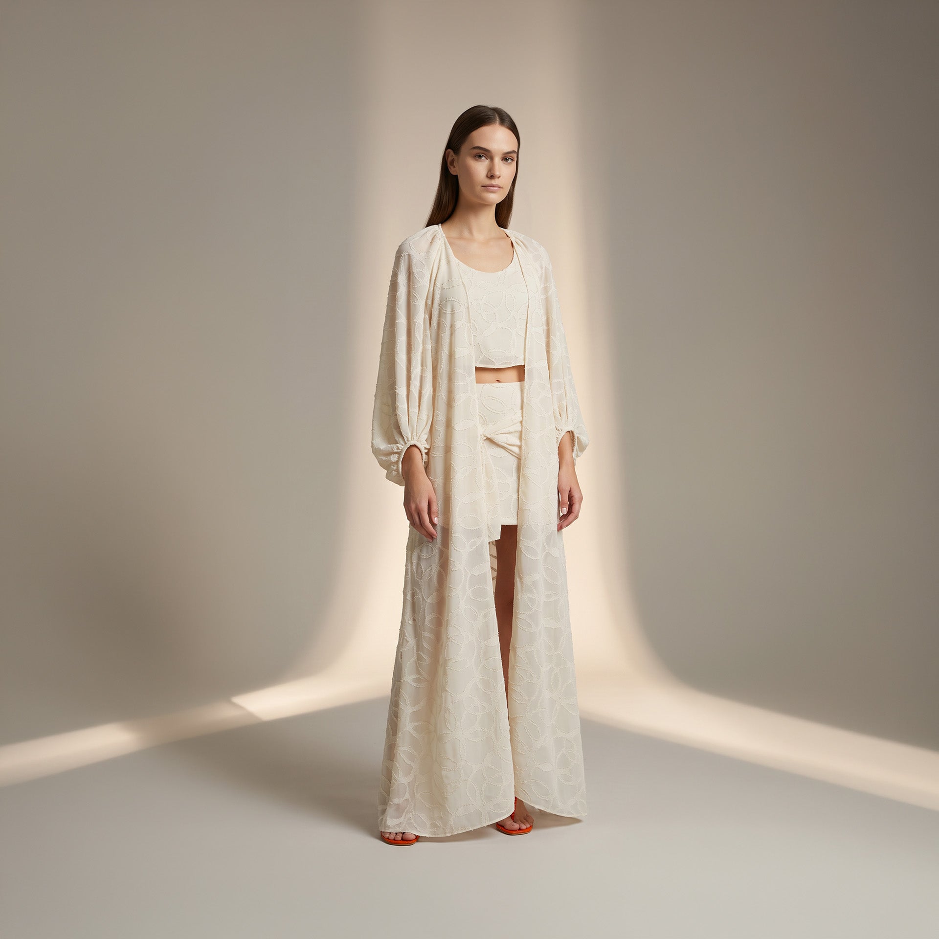 Kimono Longo Noru - Off Milk