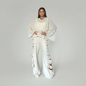 Blusa Humy - Off Bordado