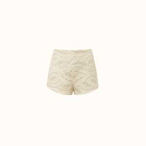 Hotpant Zaiden - Off Bordado Folhas