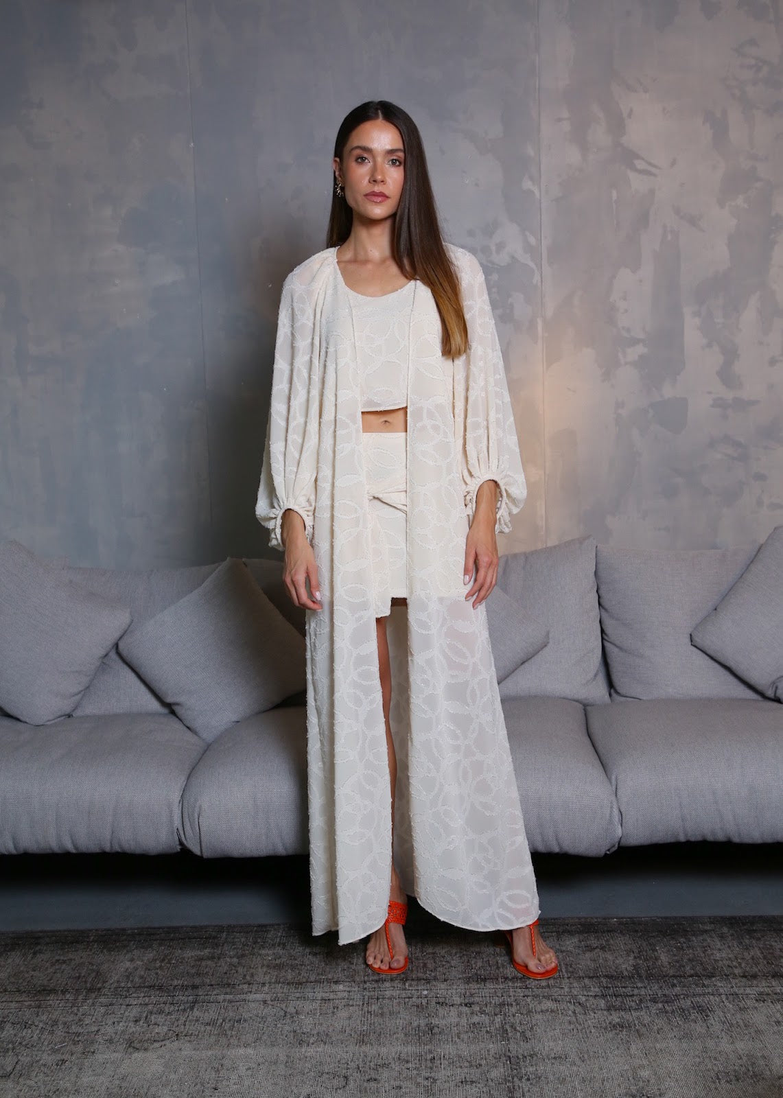 Kimono Longo Noru Off Milk