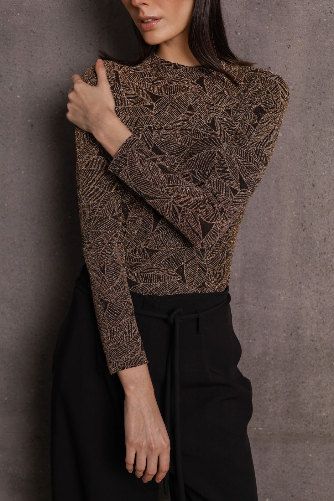 Blusa Bonfin - Malha Lurex Prata