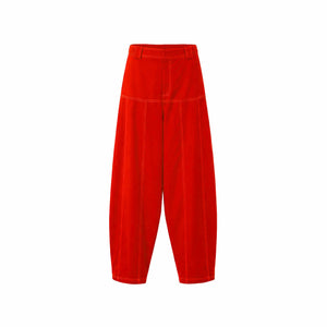 Calça Virela - Vermelho  Seda
