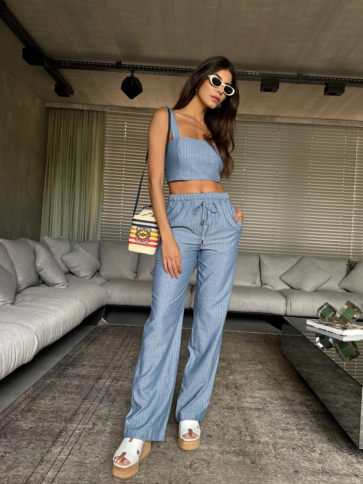 Calça Gardenia - Azul Listrado
