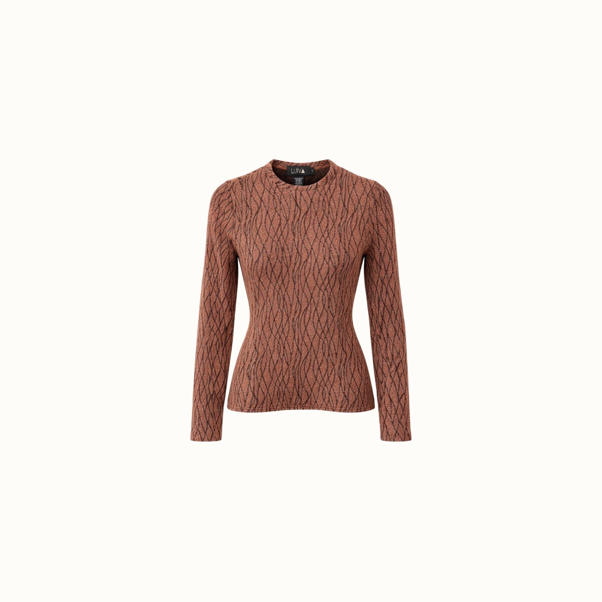 Blusa Bonfin - Malha Lurex Cobre